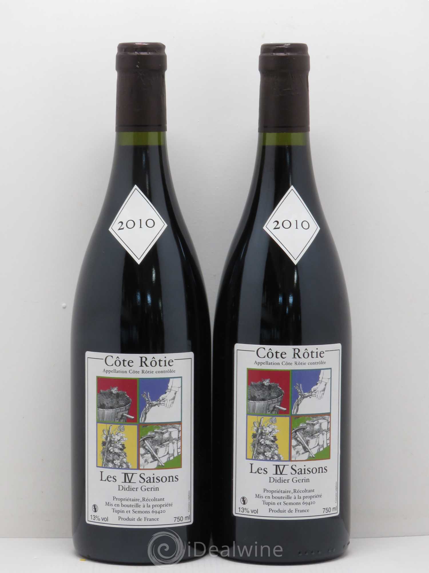 Côte-Rôtie Didier Gerin Les Quatre Saisons 2010 - Lot de 2 bouteilles - 0