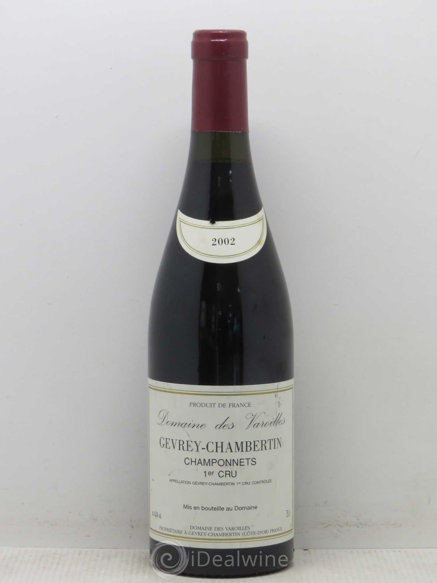 Gevrey-Chambertin 1er Cru Les Champonnets Varoilles (Domaine des) 2002 - Lot of 1 bottle - 0