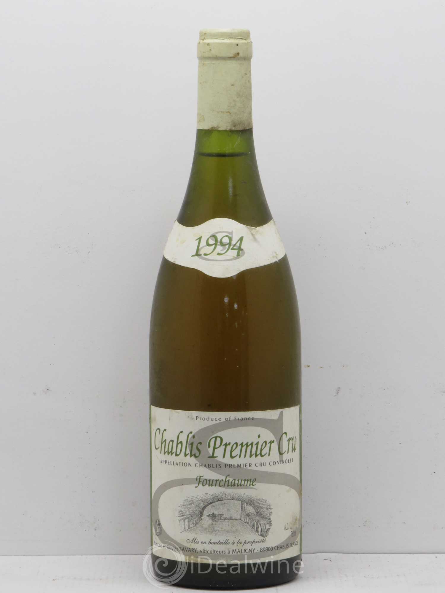 Chablis 1er Cru Fourchaume Domaine Savary 1994 - Lot de 1 bouteille - 0