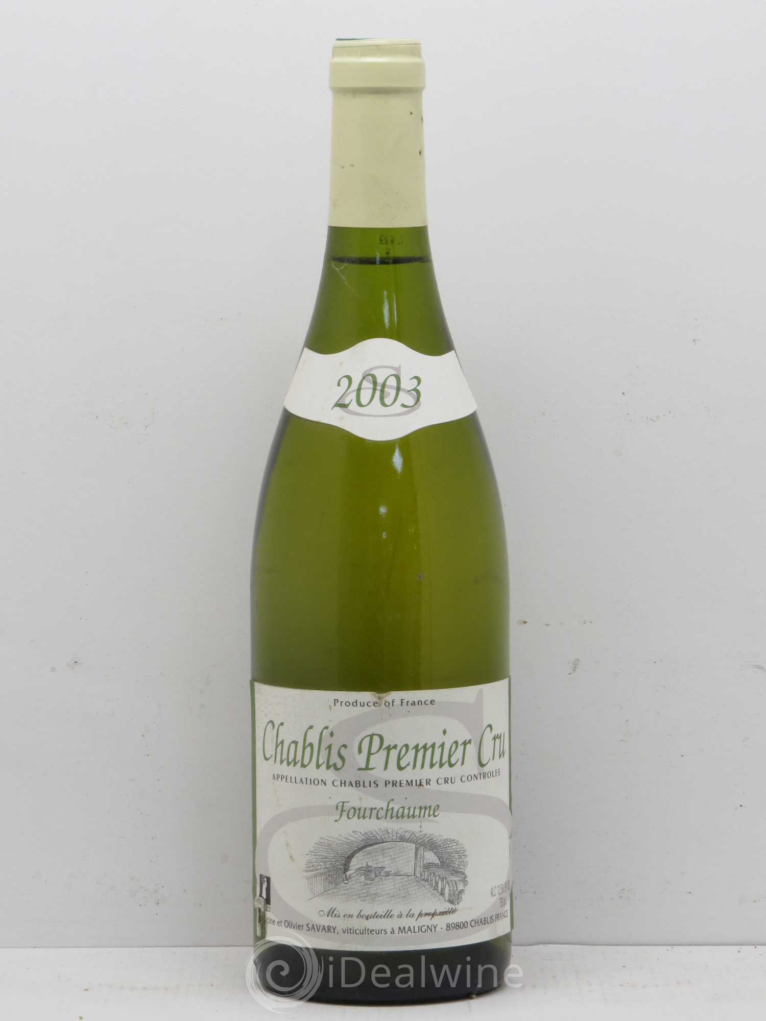 Chablis 1er Cru Fourchaume Domaine Savary (sans prix de réserve) 2003 - Lot de 1 bouteille - 0