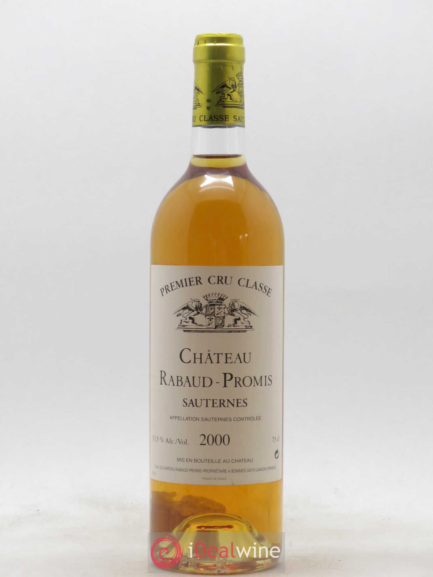 Château Rabaud Promis 1er Grand Cru Classé 2000 - Lot de 1 bouteille - 0