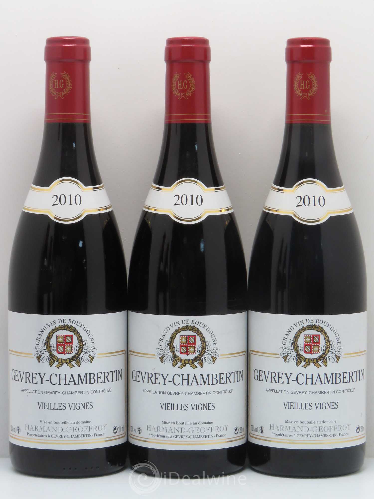 Gevrey-Chambertin Vieilles vignes Harmand-Geoffroy (Domaine) 2010 - Lot de 5 bouteilles - 1