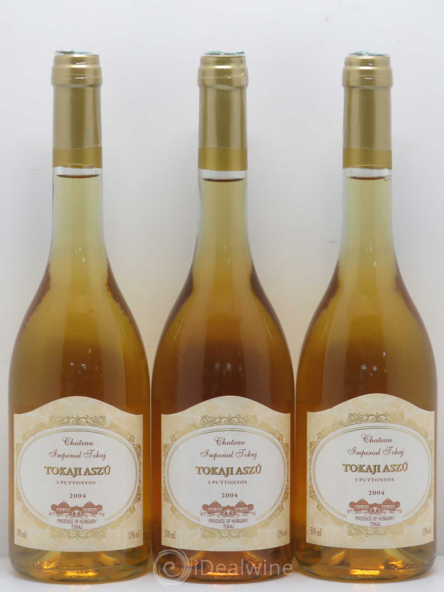 Tokaji Tokaji Aszu 3 Puttonyos Château Impérial 2004 - Lot de 3 bouteilles - 0