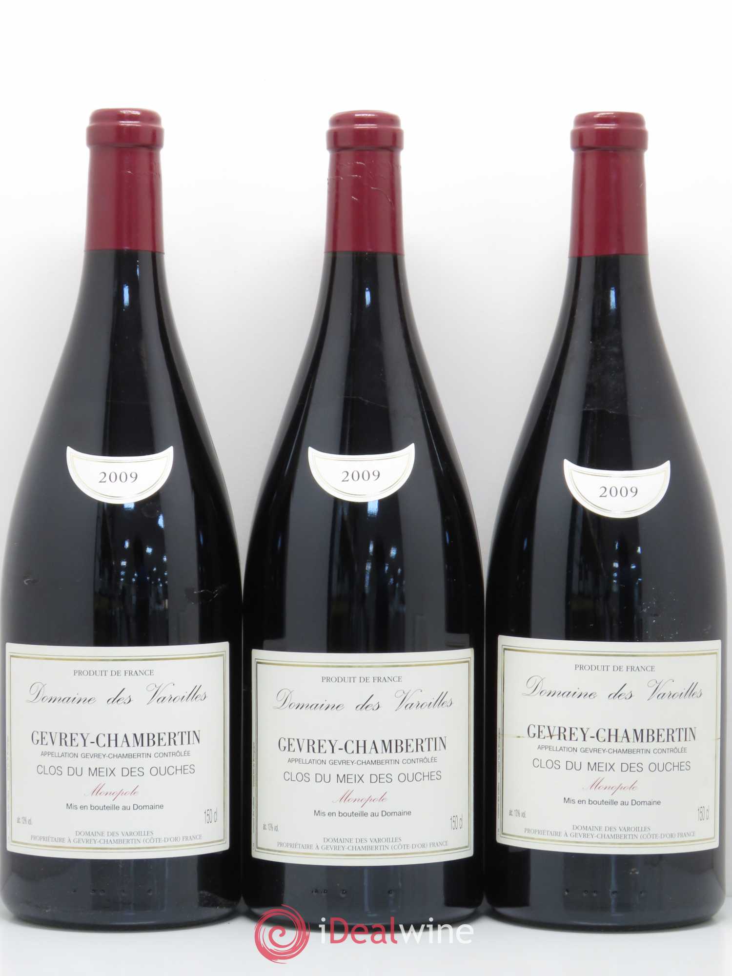 Gevrey-Chambertin Clos du Meix des Ouches Varoilles (Domaine des)  (sans prix de réserve) 2009 - Lot de 3 magnums - 0