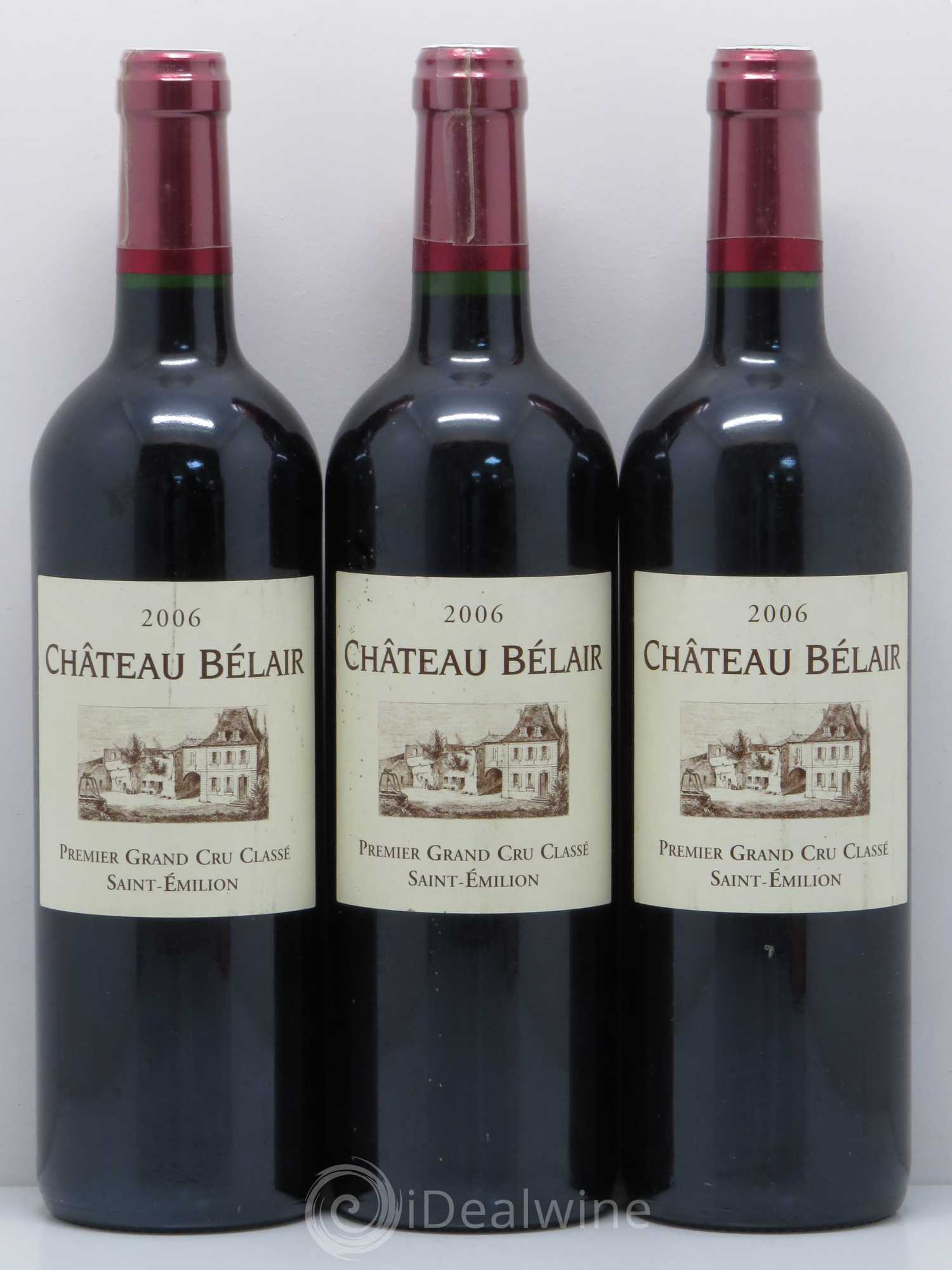 Château Belair (Belair-Monange) 1er Grand Cru Classé B 2006 - Lot of 3 bottles - 0