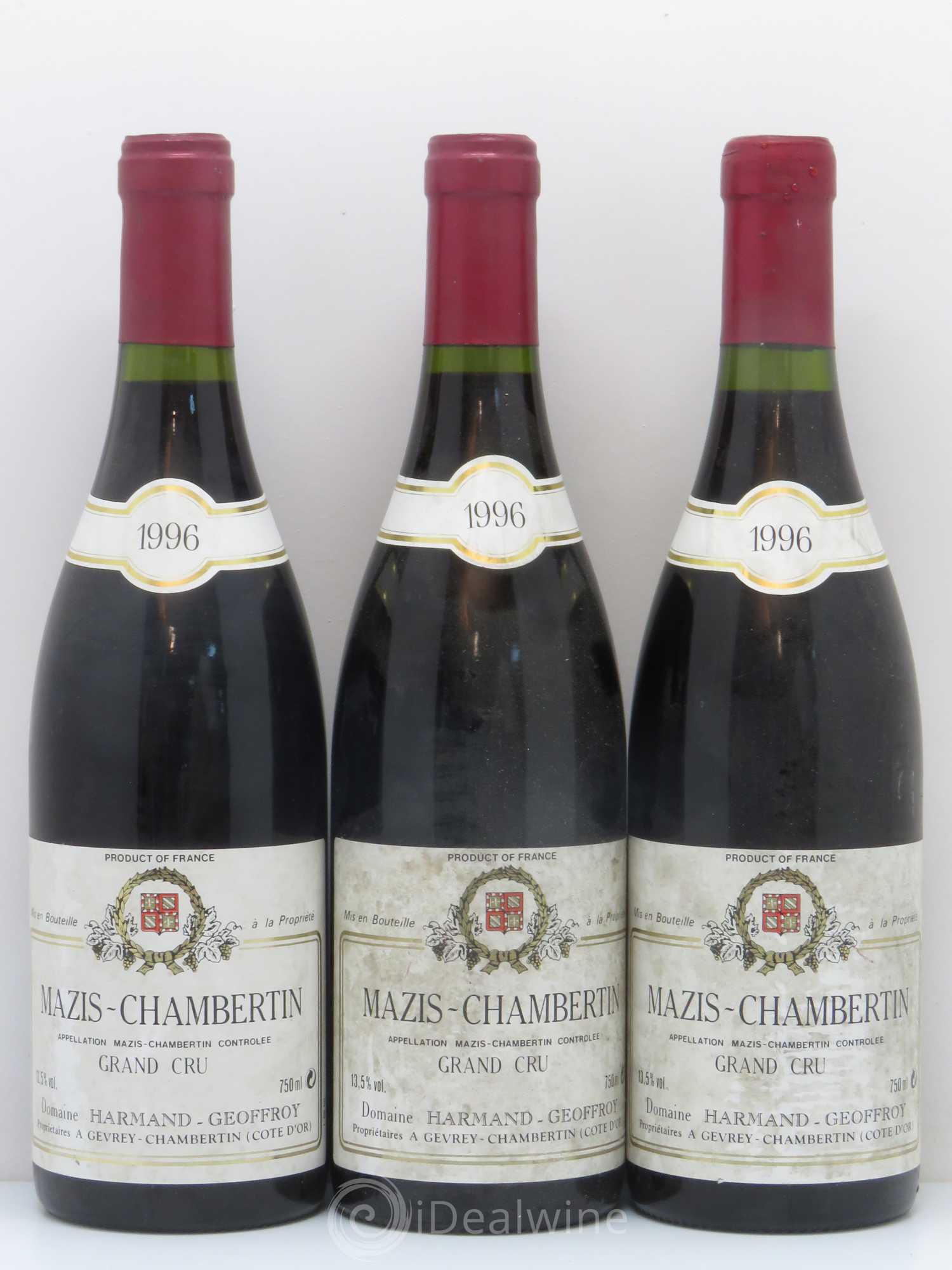 Mazis-Chambertin Grand Cru Domaine Geoffroy (no reserve) 1996 - Lot of 6 bottles - 1