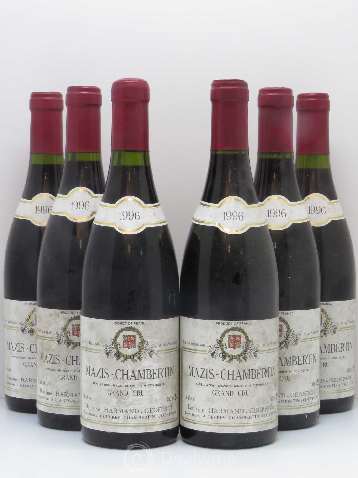 Mazis-Chambertin Grand Cru Domaine Geoffroy (no reserve) 1996 - Lot of 6 bottles - 0