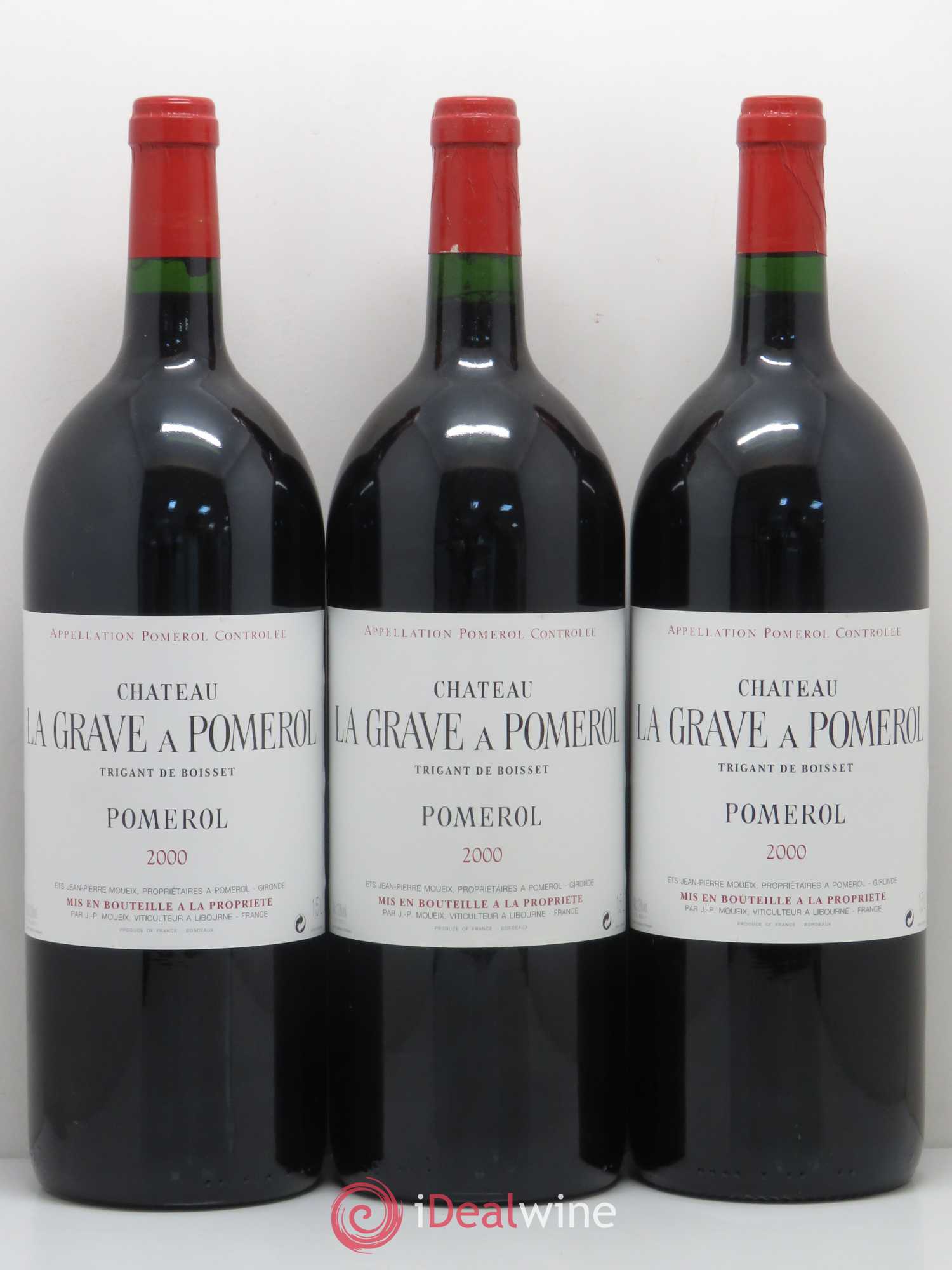 Château La Grave à Pomerol (Trigant de Boisset) 2000 - Lot of 6 magnums - 2