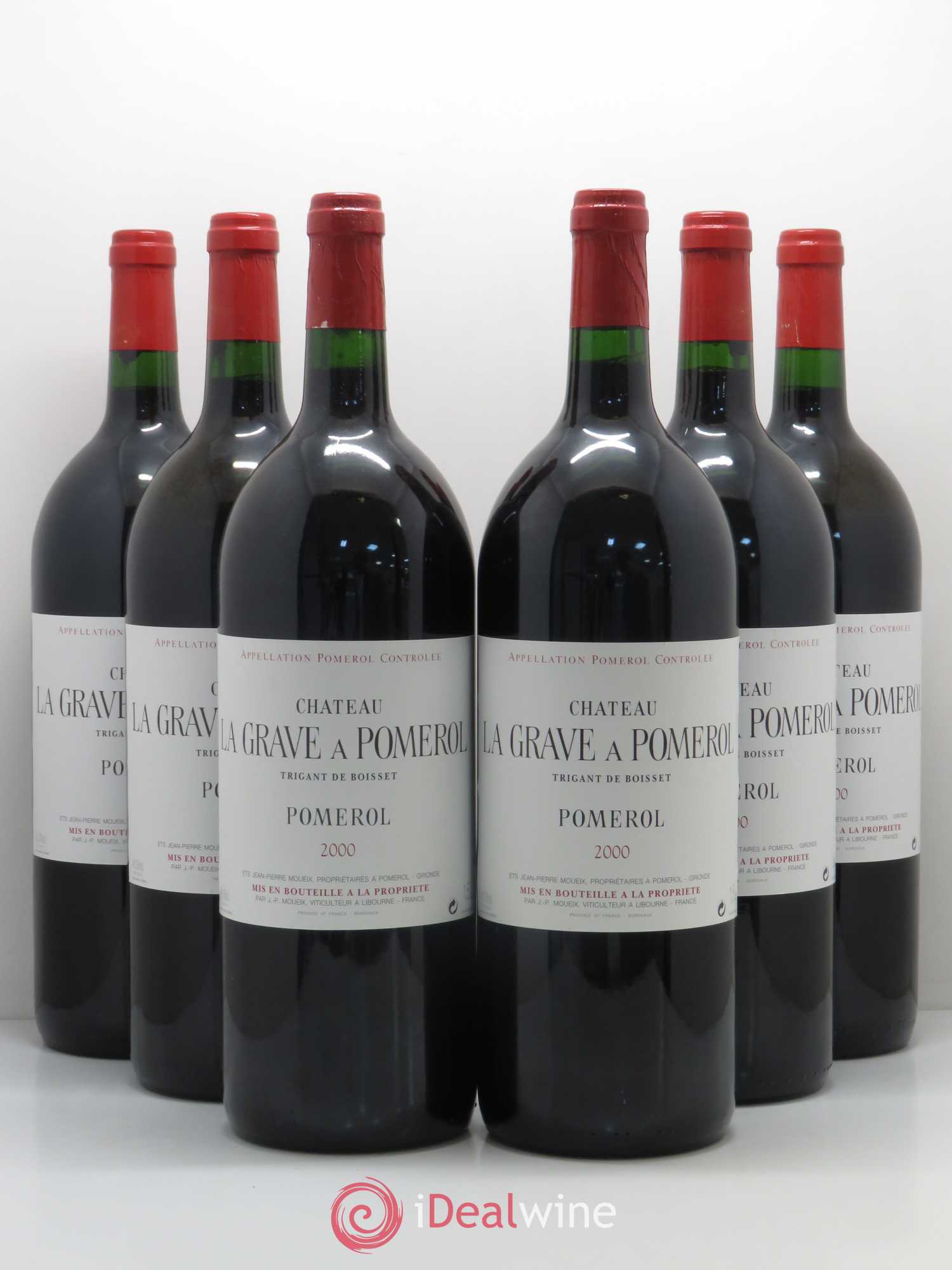 Château La Grave à Pomerol (Trigant de Boisset) 2000 - Lot of 6 magnums - 0