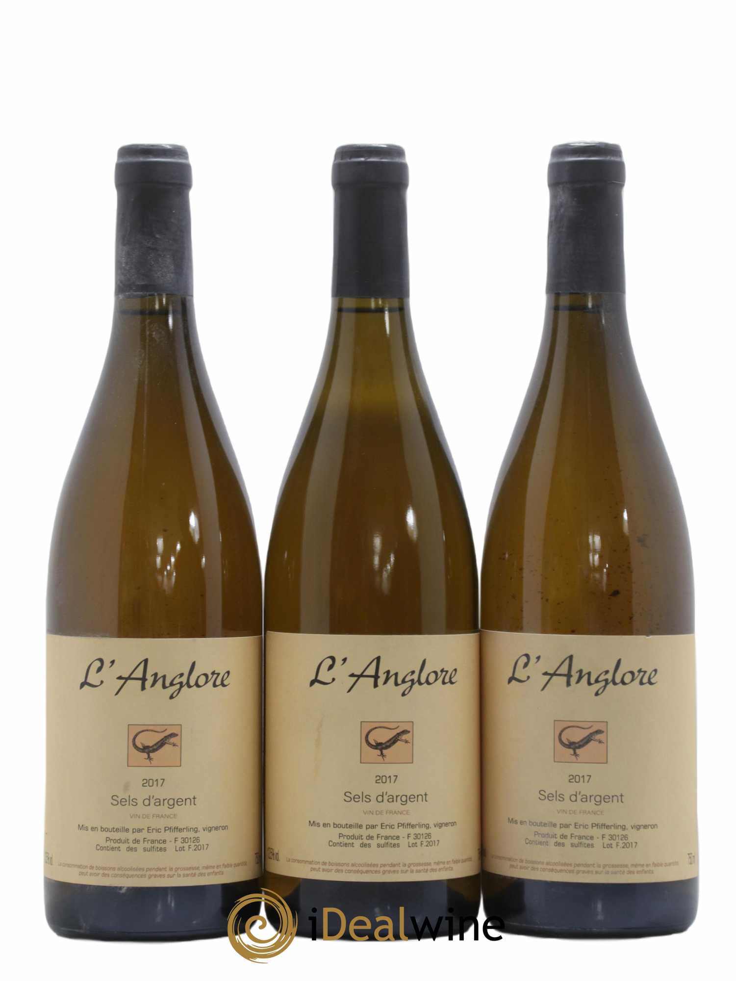 Vin de France Sels d'argent L'Anglore  2017 - Lot of 3 bottles - 0