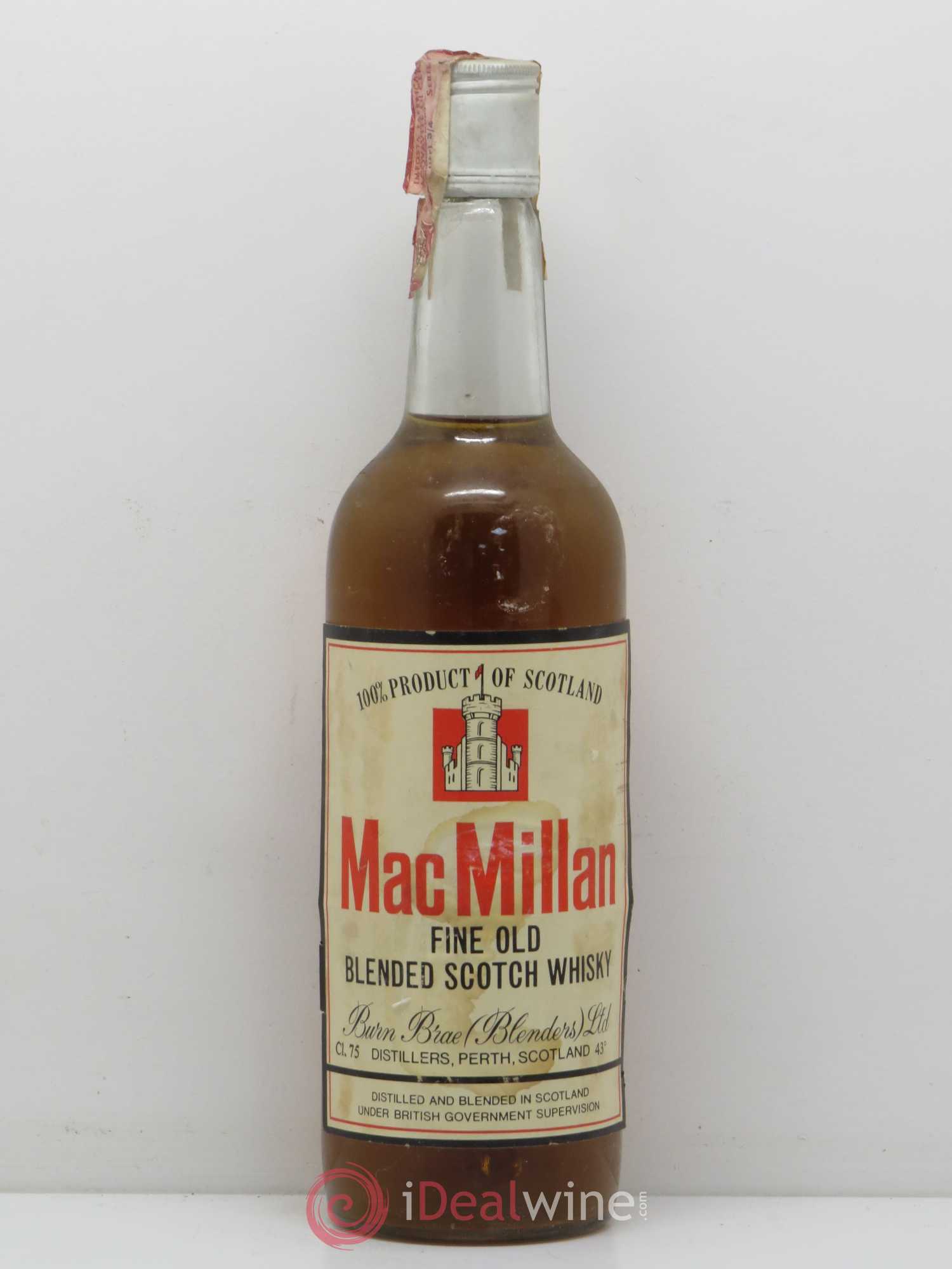 Whisky Fine old blended Scotch MacMillan - Lot de 1 bouteille - 0