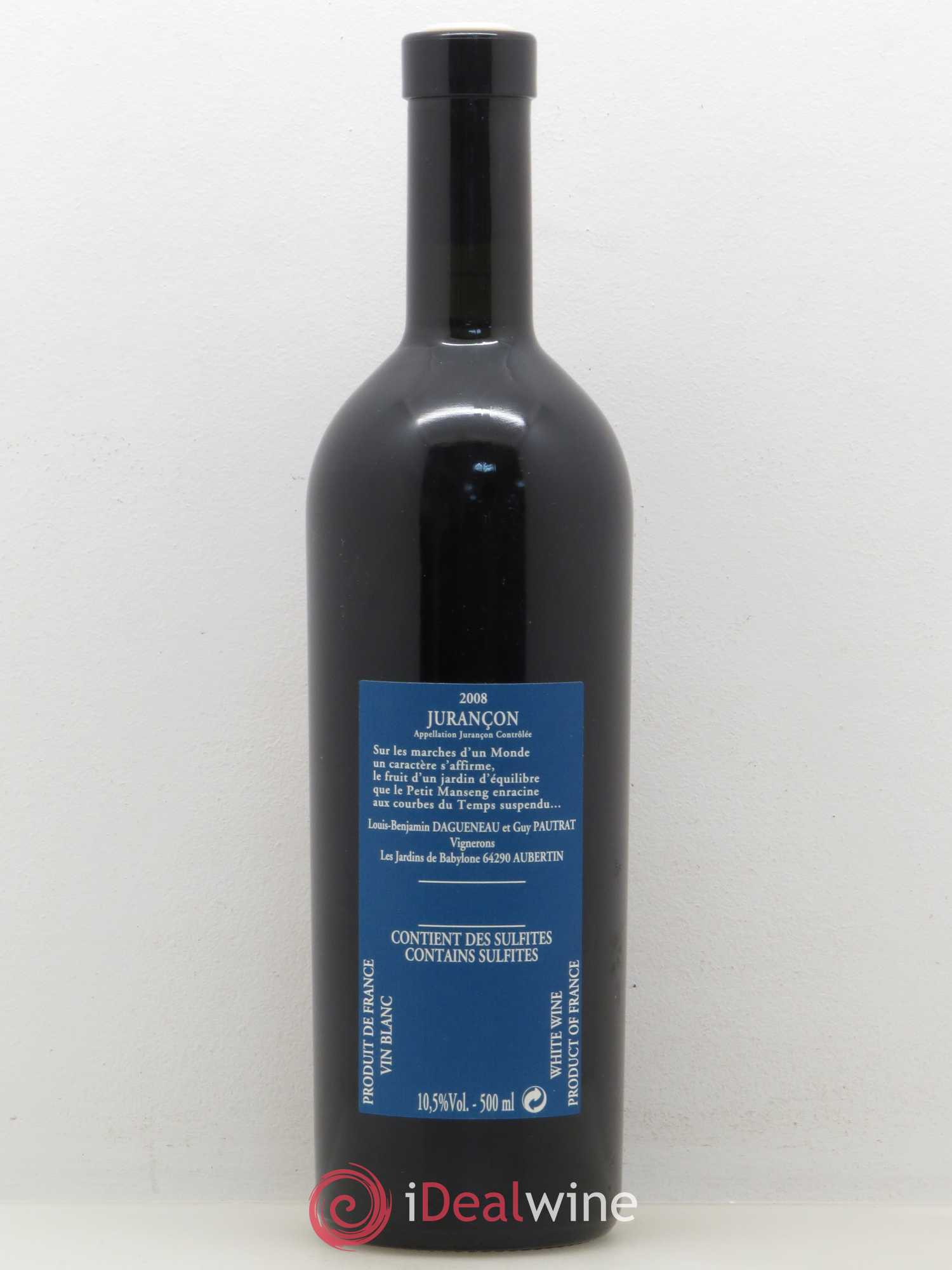 Vin de France (anciennement Jurançon) Jardins de Babylone Didier Dagueneau 2008 - Lot of 1 bottle - 1