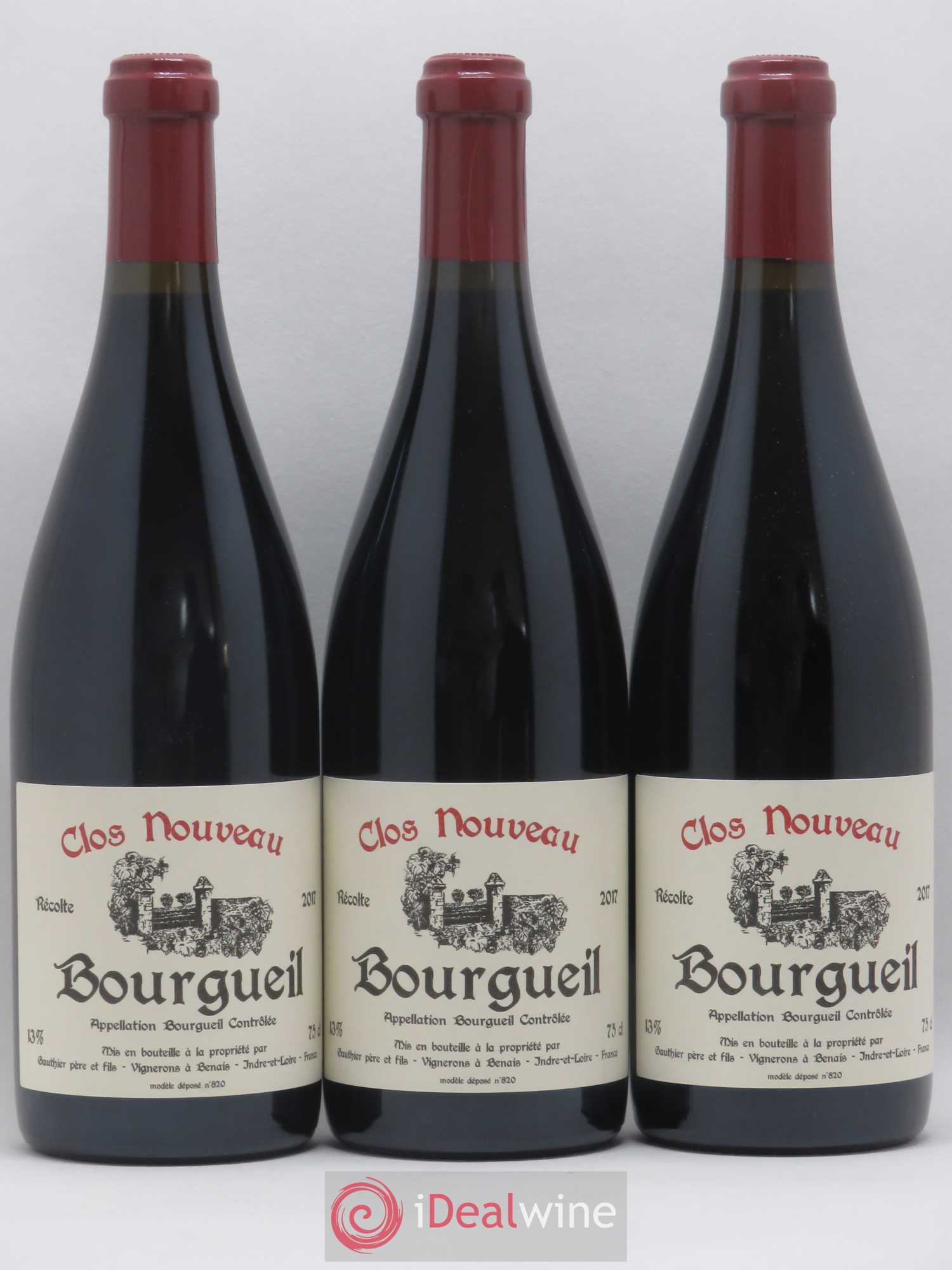 Bourgueil Clos Nouveau Domaine du Bel Air 2017 - Lot de 3 bouteilles - 0