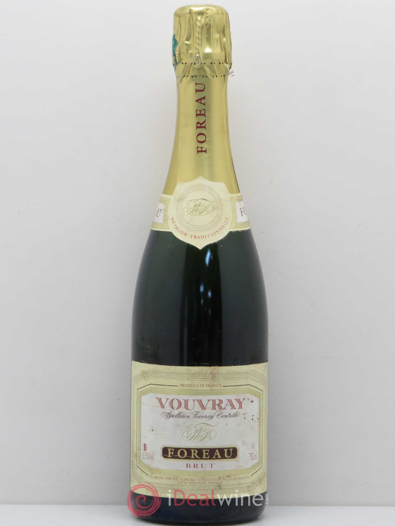 Vouvray Brut Méthode Traditionnelle Clos Naudin - Philippe Foreau  (sans prix de réserve) - Lot de 1 bouteille - 0