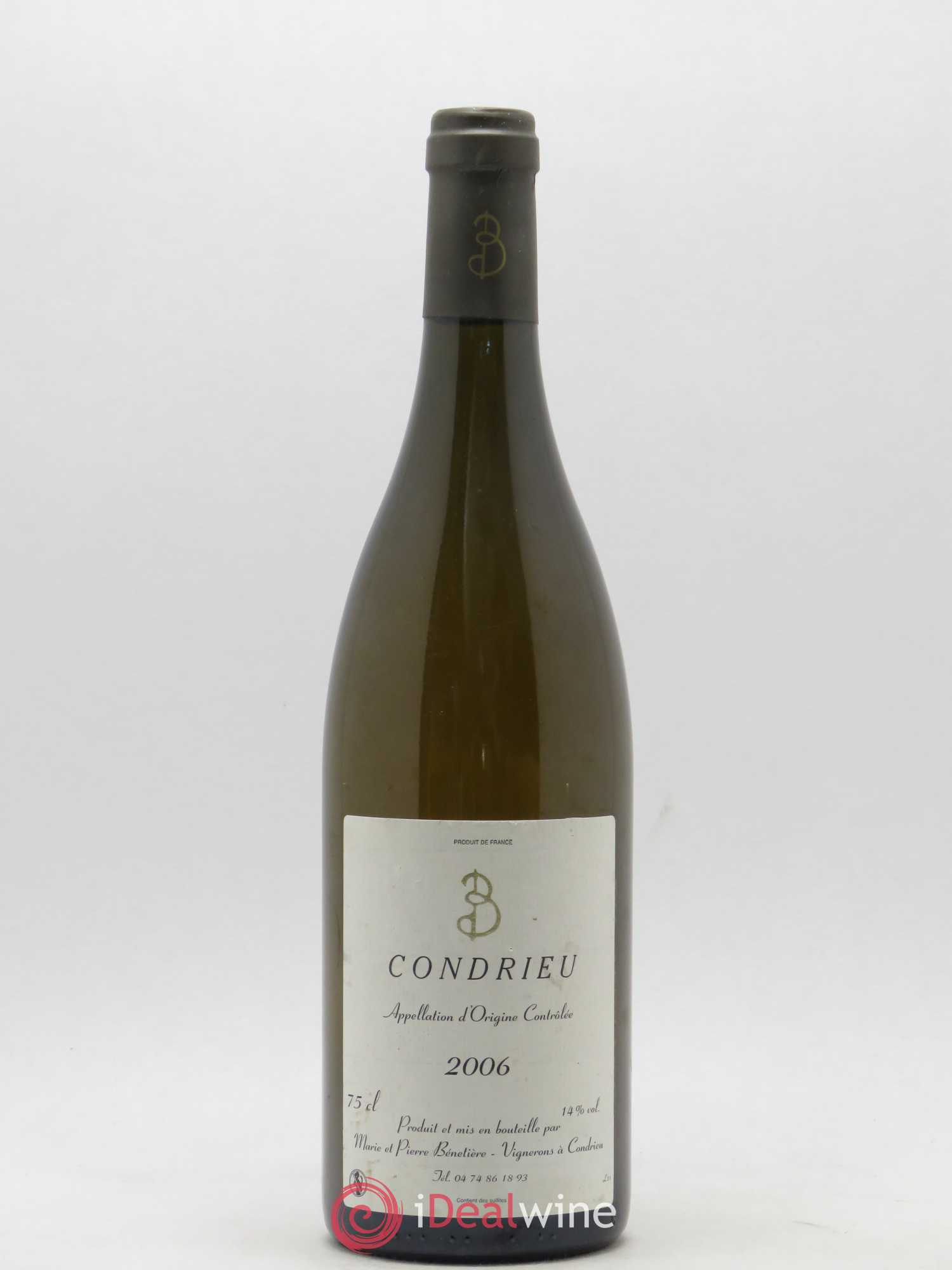 Condrieu Marie et Pierre Bénetière (Domaine) 2006 - Lot de 1 bouteille - 0