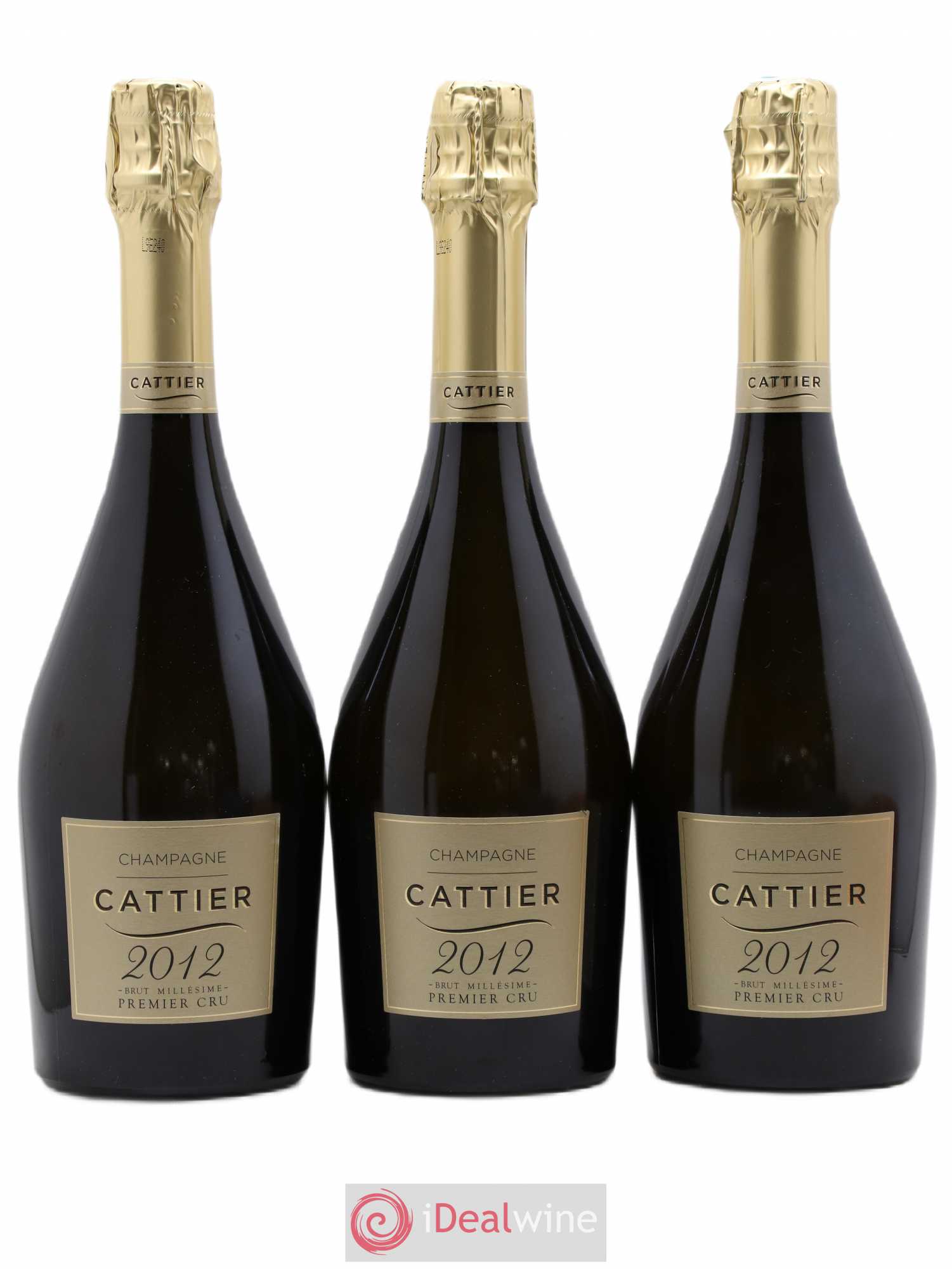 Champagne Brut 1er Cru Cattier 2012 - Lot de 3 bouteilles - 0