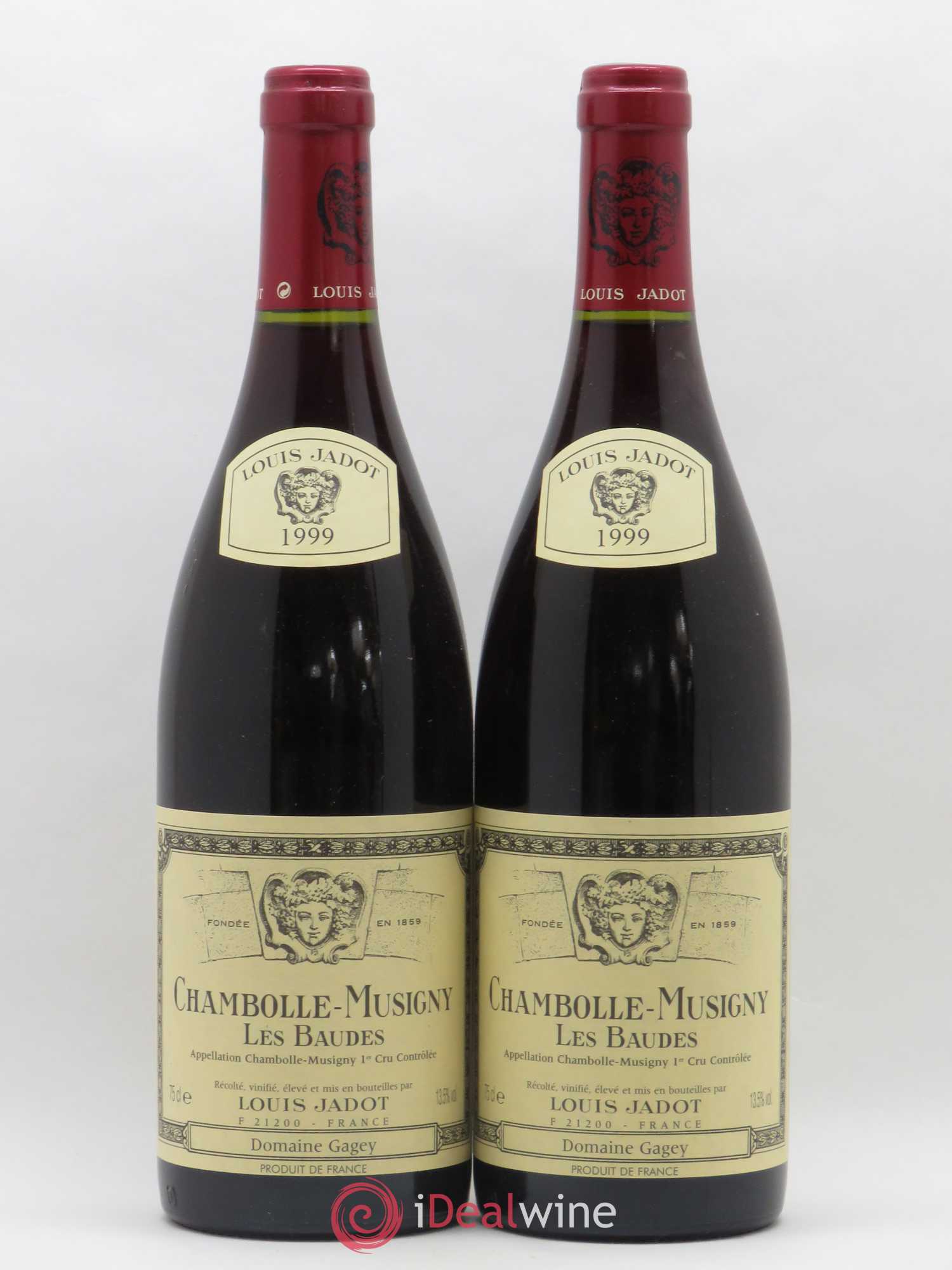 Chambolle-Musigny 1er Cru Les Baudes Louis Jadot 1999 - Lot of 2 bottles - 0