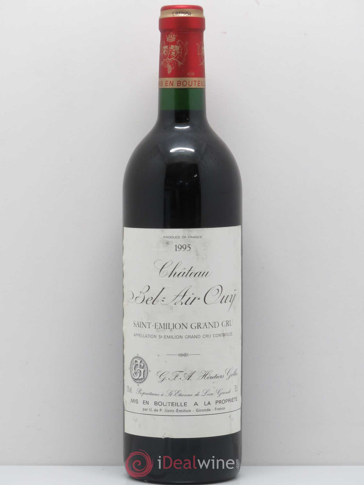 Saint-Émilion Château Bel Air Ouy 1995 - Lot de 1 bouteille - 0