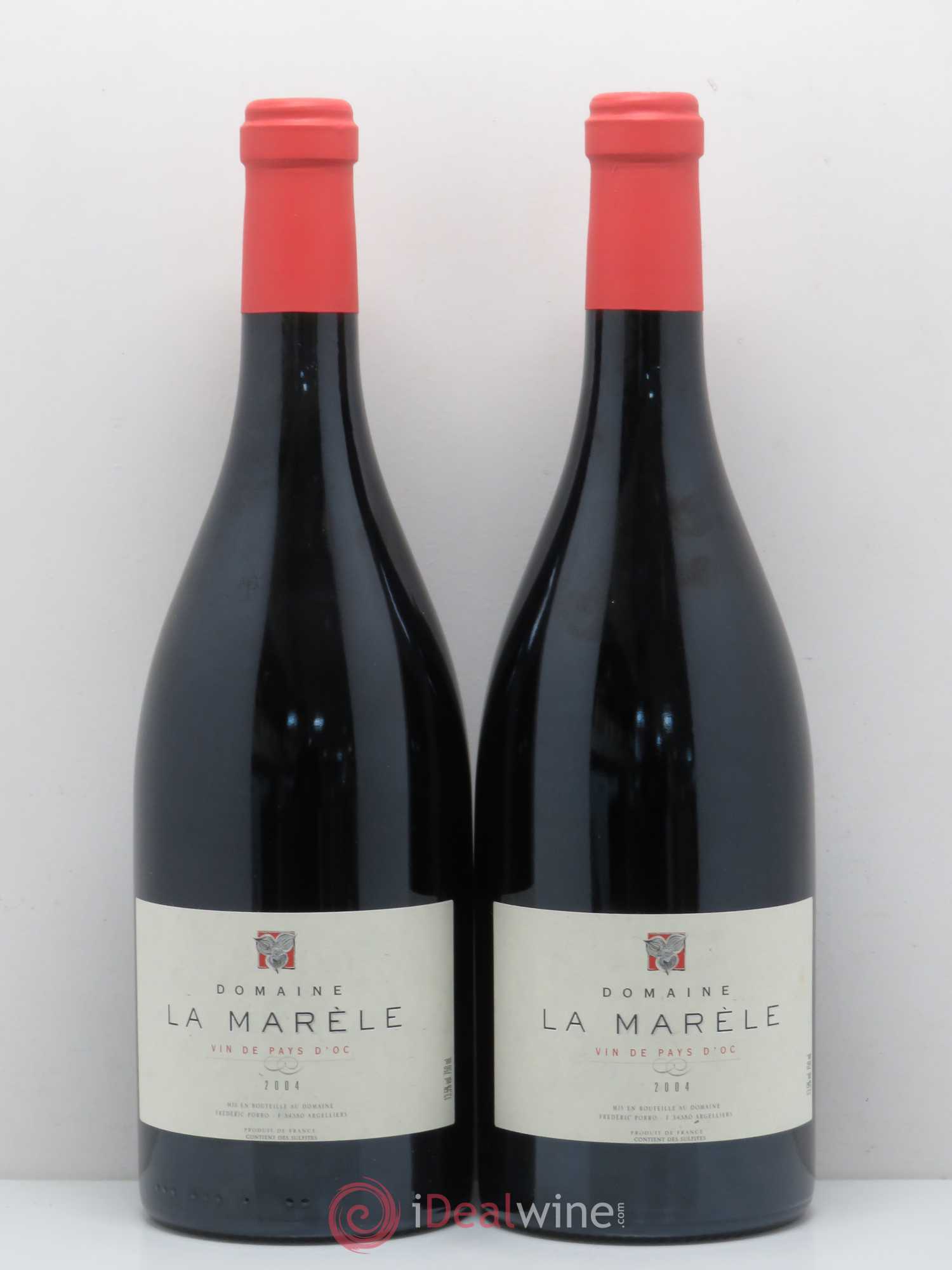 IGP Pays d'Oc (Vin de Pays d'Oc) Pays d'Oc La Maréle Domaine La Marèle Frederic Porro 2004 - Lot de 2 bouteilles - 0