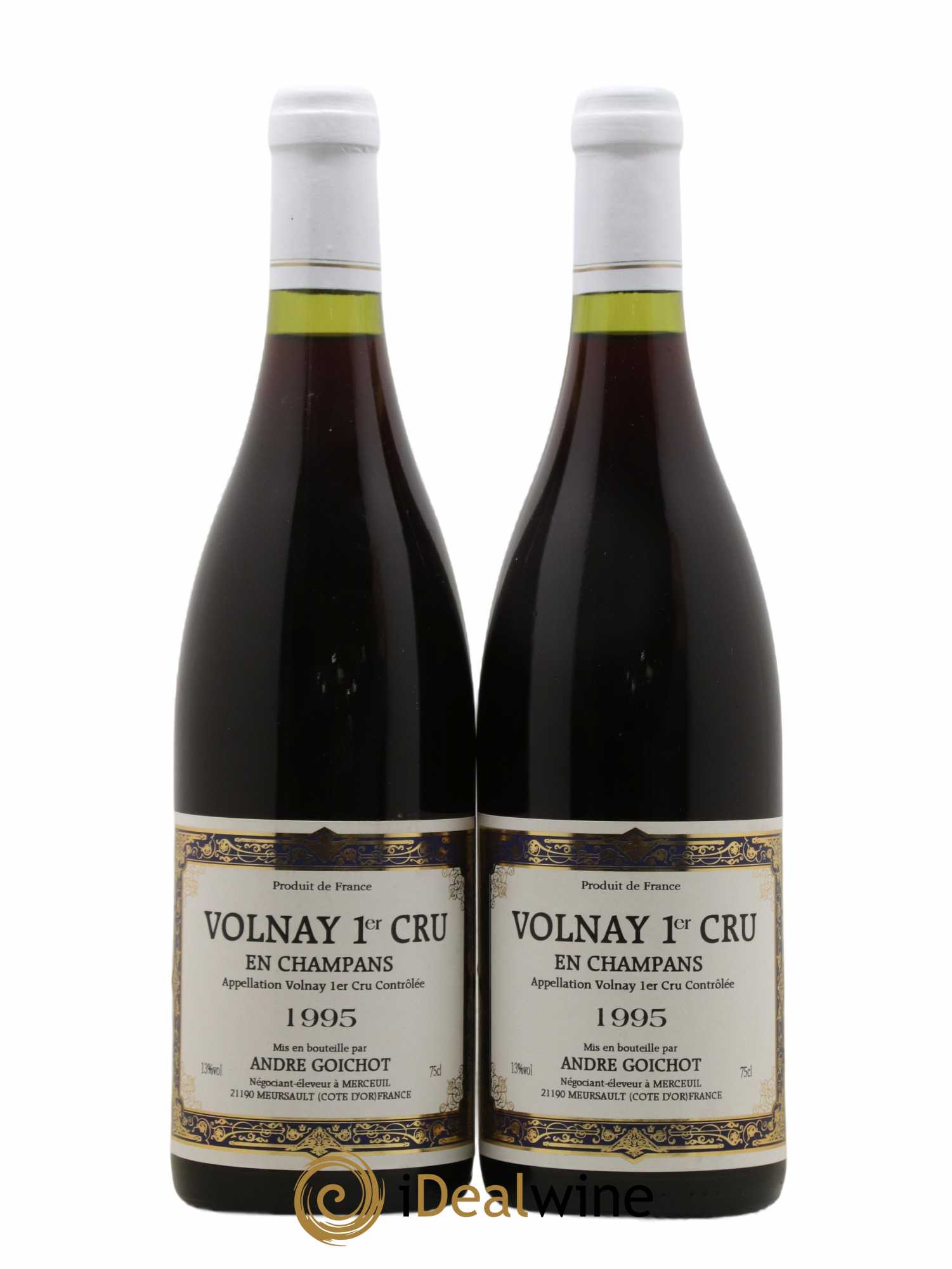 Volnay 1er Cru En Champans domaine André Goichot 1995 - Lot de 2 bouteilles - 0