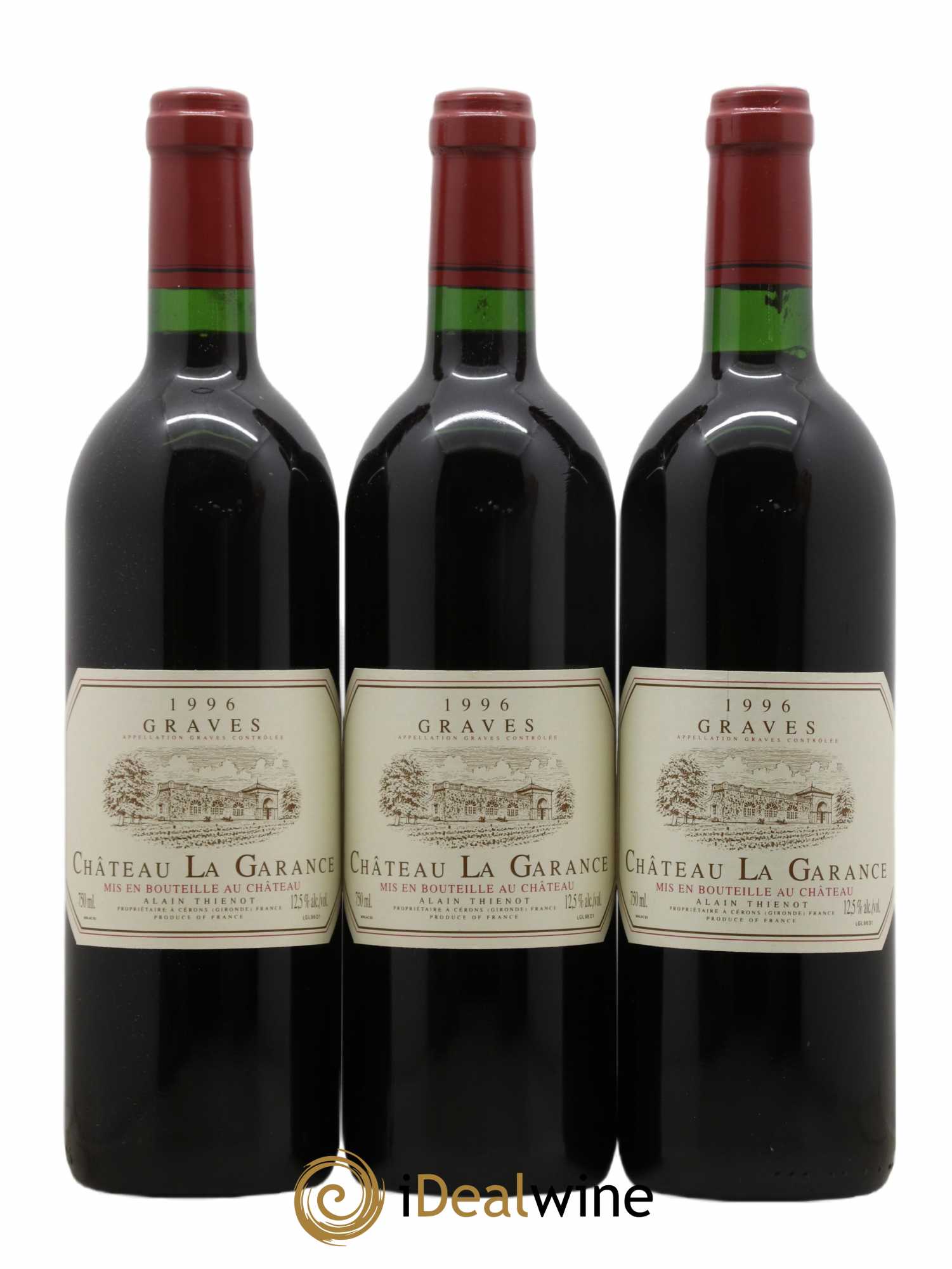 Graves Château La Garance 1996 - Lot de 3 bouteilles - 0