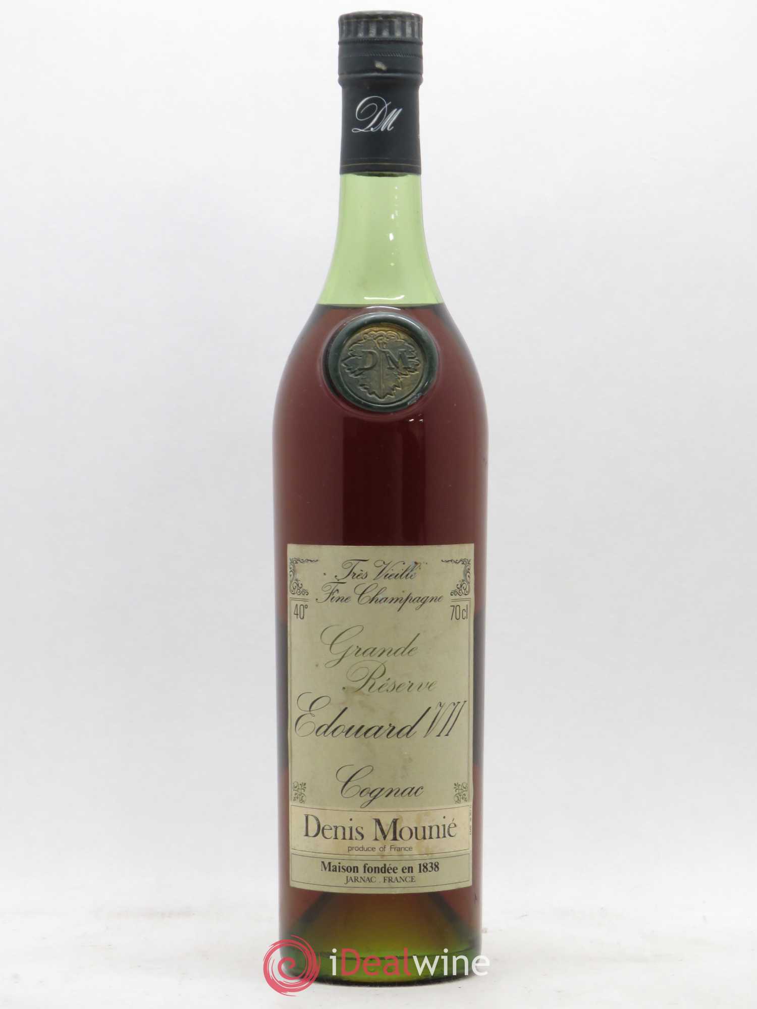 Cognac Très Vieille Fine Champagne Grande Reserve Edouard VII Denis Mounie - Lot de 1 bouteille - 0