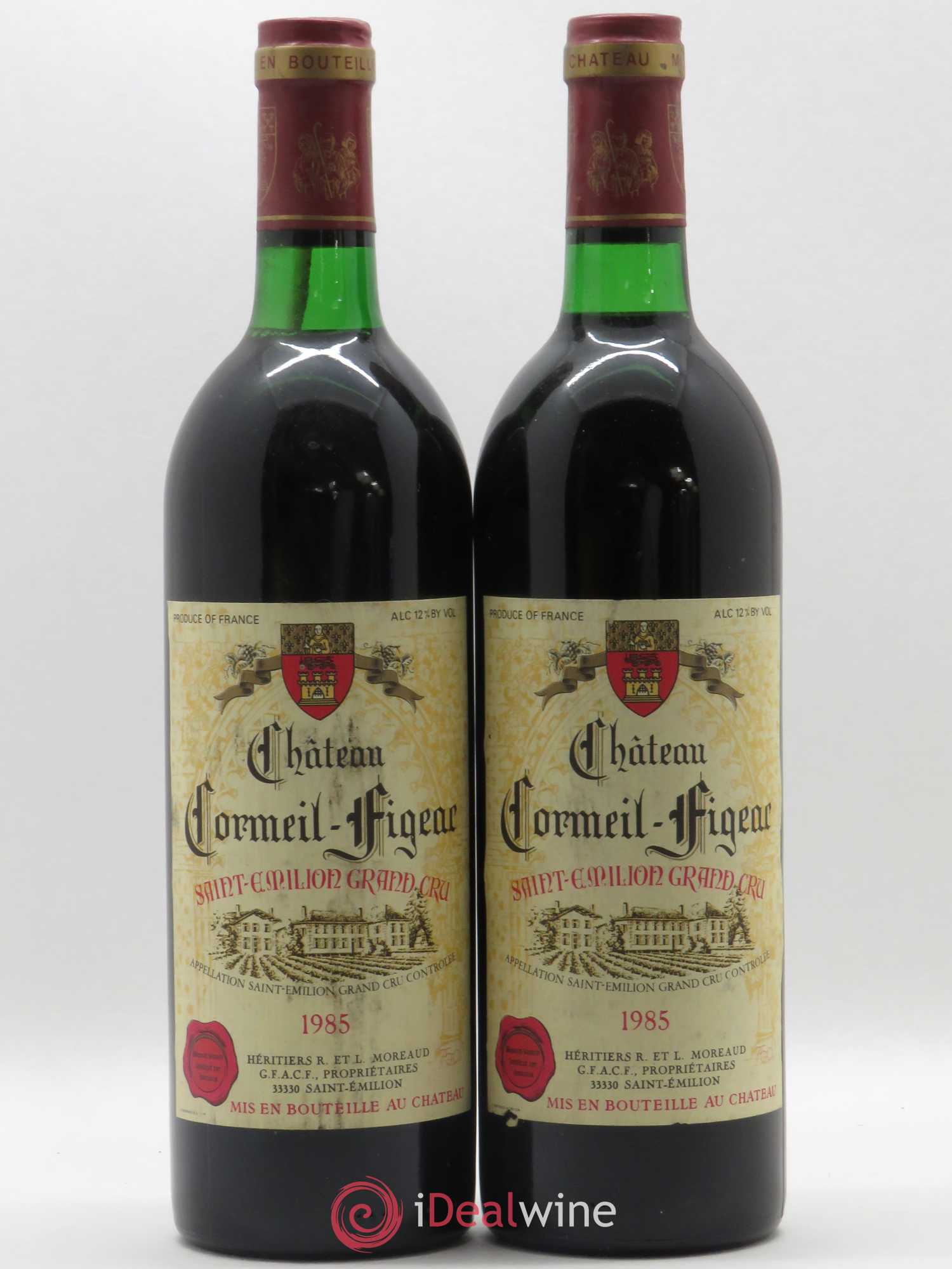 Château Cormeil Figeac 1985 - Lot of 2 bottles - 0