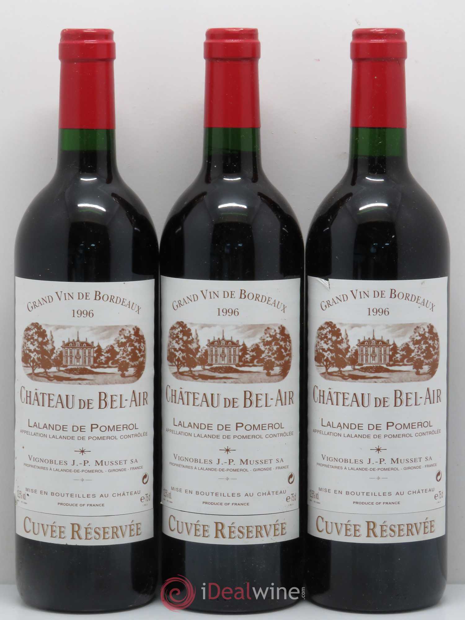 Château de Bel-Air Cuvée Réservée 1996 - Lot de 3 bouteilles - 0