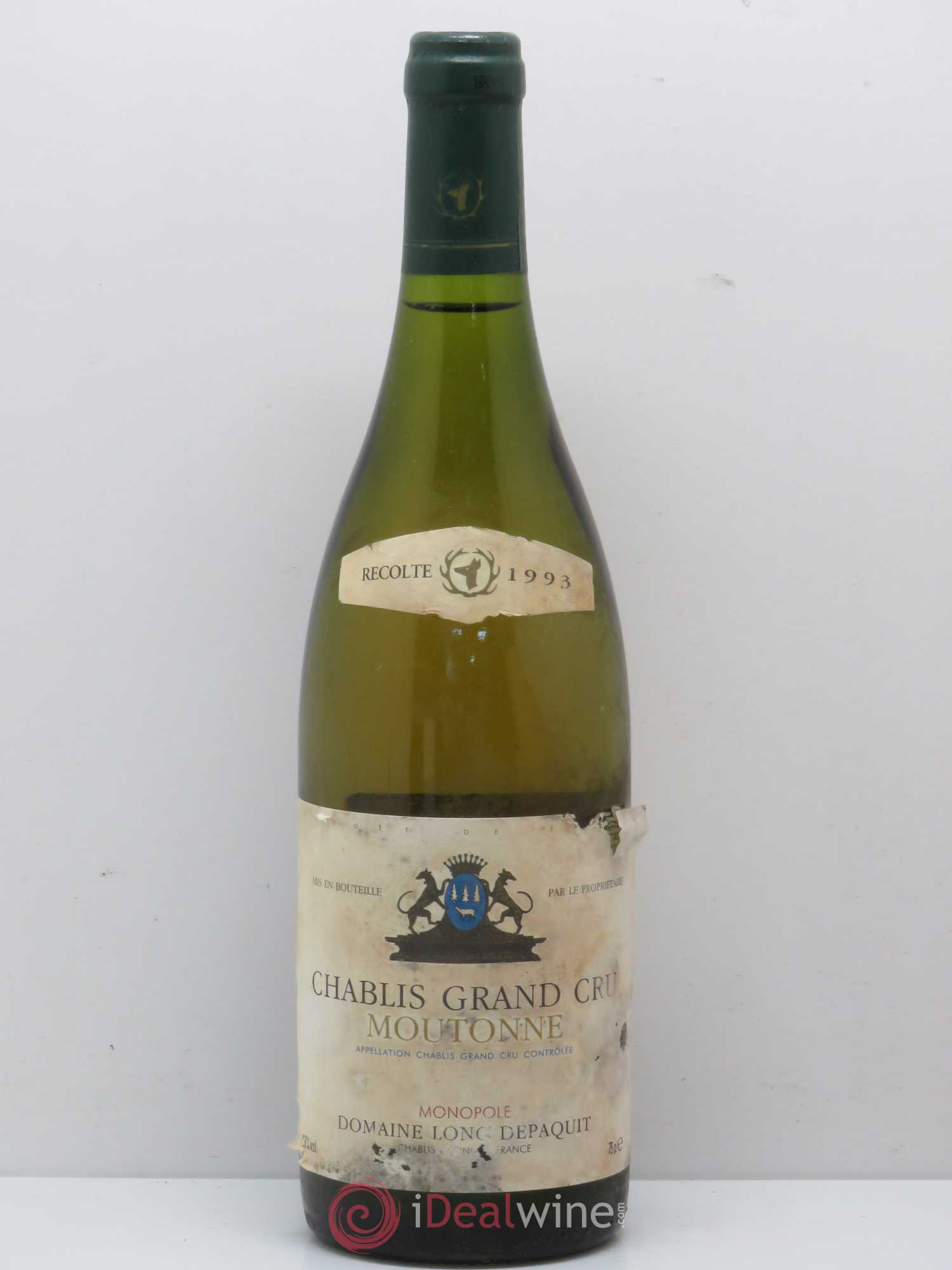 Chablis Grand Cru Moutonne Long Depaquit - Albert Bichot (Domaine) 1993 - Lot de 1 bouteille - 0