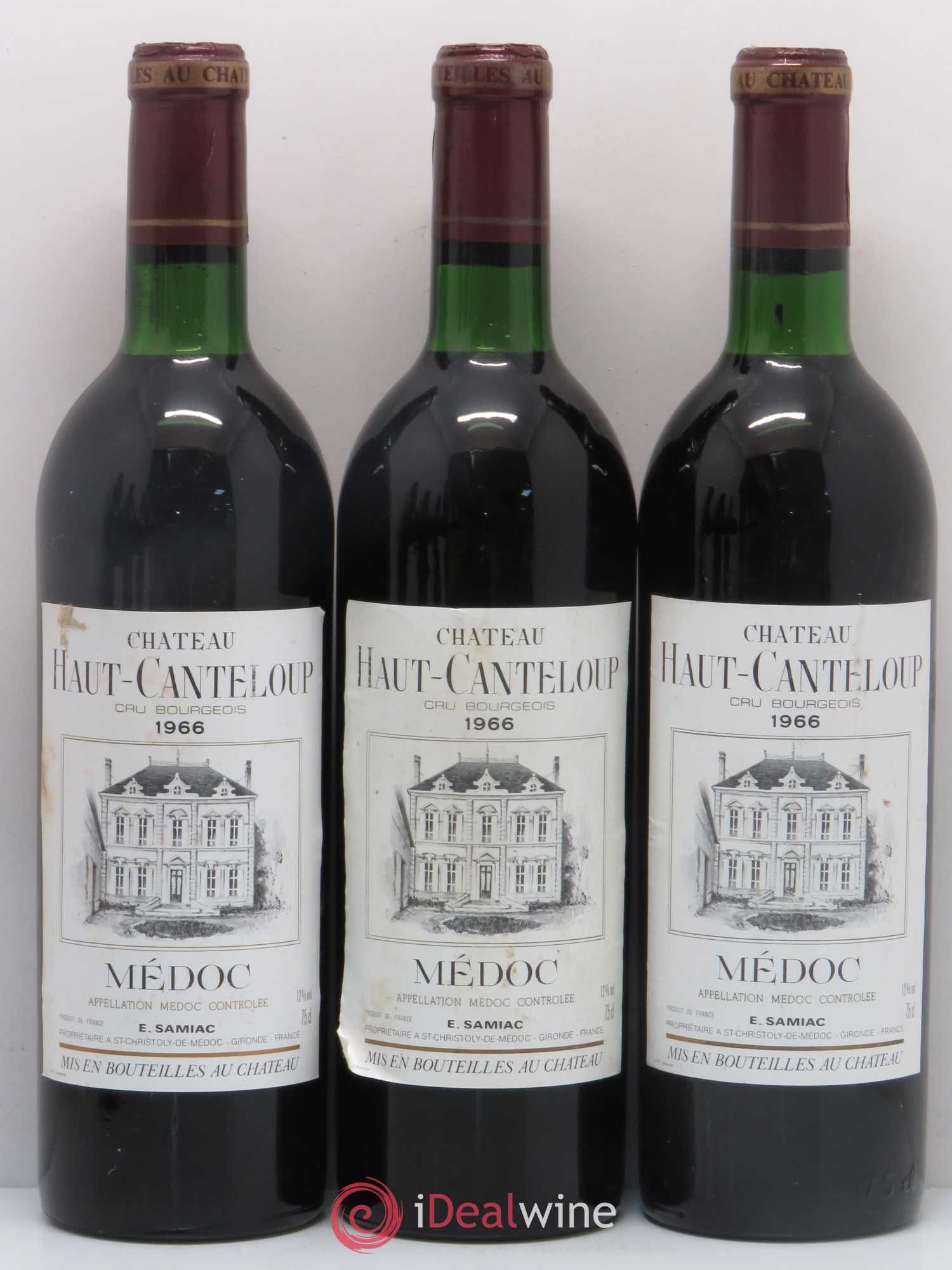 Château Haut Canteloup Cru Bourgeois 1966 - Lot de 6 bouteilles - 1