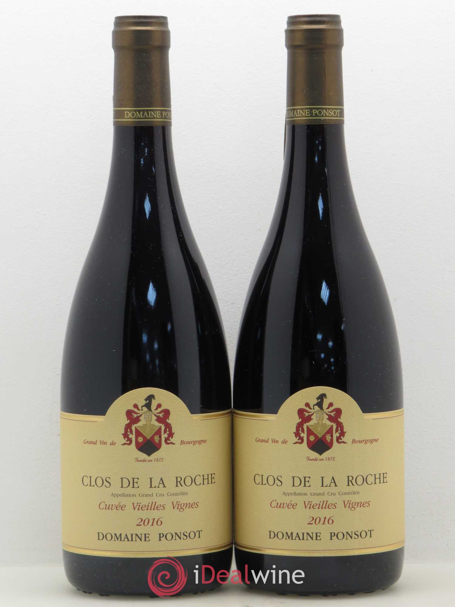 Clos de la Roche Grand Cru Vieilles Vignes Ponsot (Domaine) 2016 - Lot of 2 bottles - 0