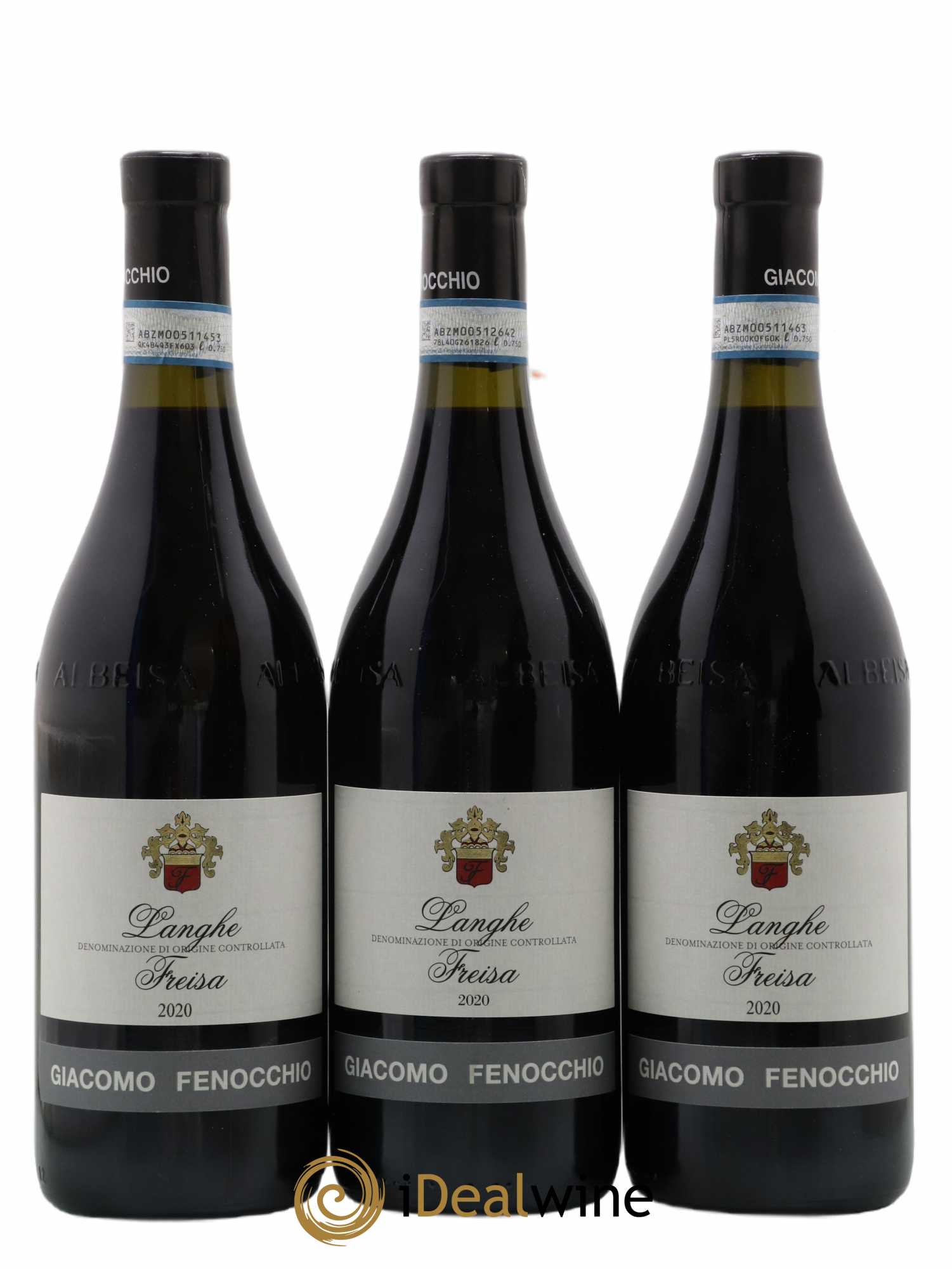 Langhe DOC Freisa Fenocchio (sans prix de réserve) 2020 - Lot de 3 bouteilles - 0