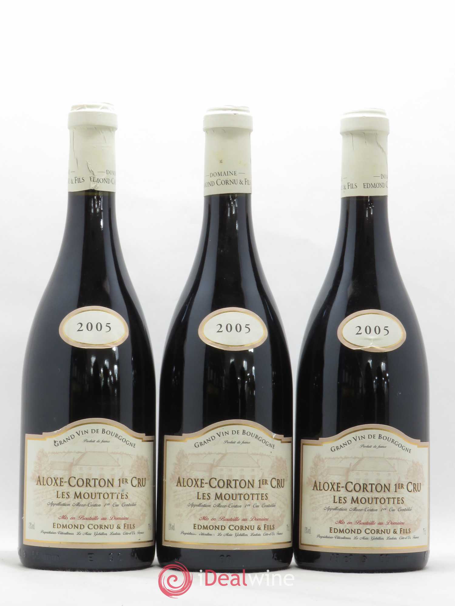 Aloxe-Corton 1er Cru Les Moutottes Edmond Cornu 2005 - Lot of 3 bottles - 0