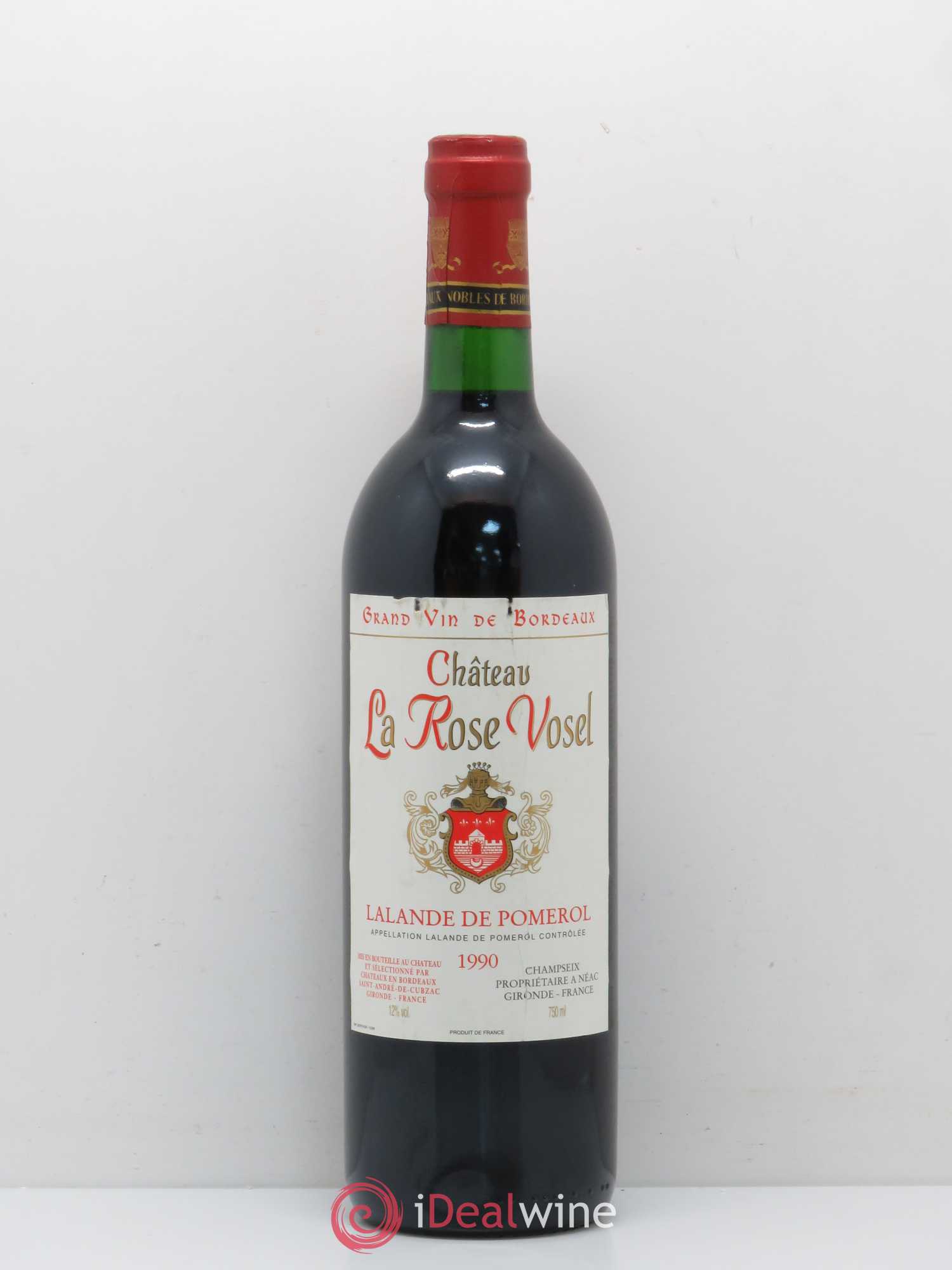 Bordeaux Château La Rose Vosel Lalande De Pomerol 1990 - Lot de 1 bouteille - 0