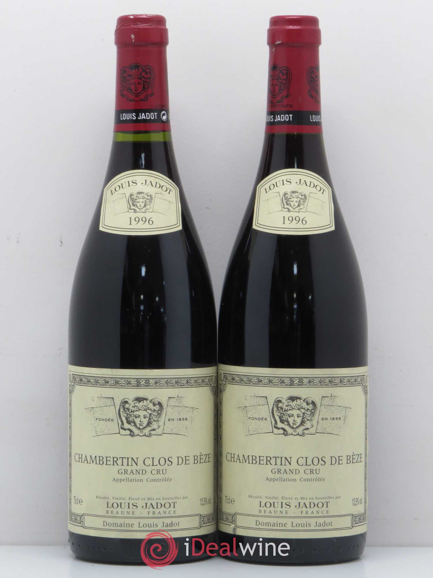 Chambertin Clos de Bèze Grand Cru Domaine Louis Jadot 1996 - Lot de 2 bouteilles - 0