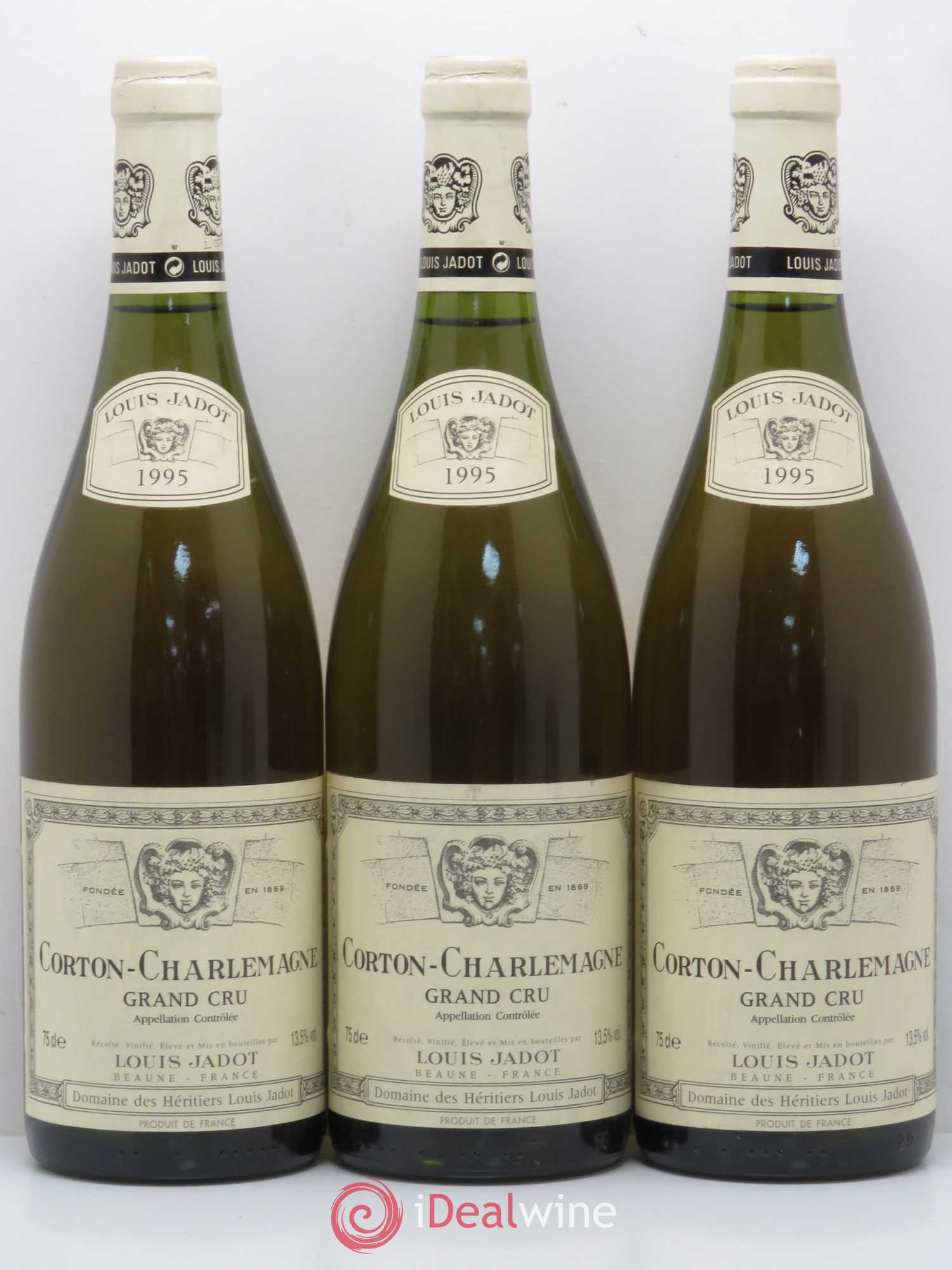 Corton-Charlemagne Grand Cru Maison Louis Jadot 1995 - Lot de 3 bouteilles - 0