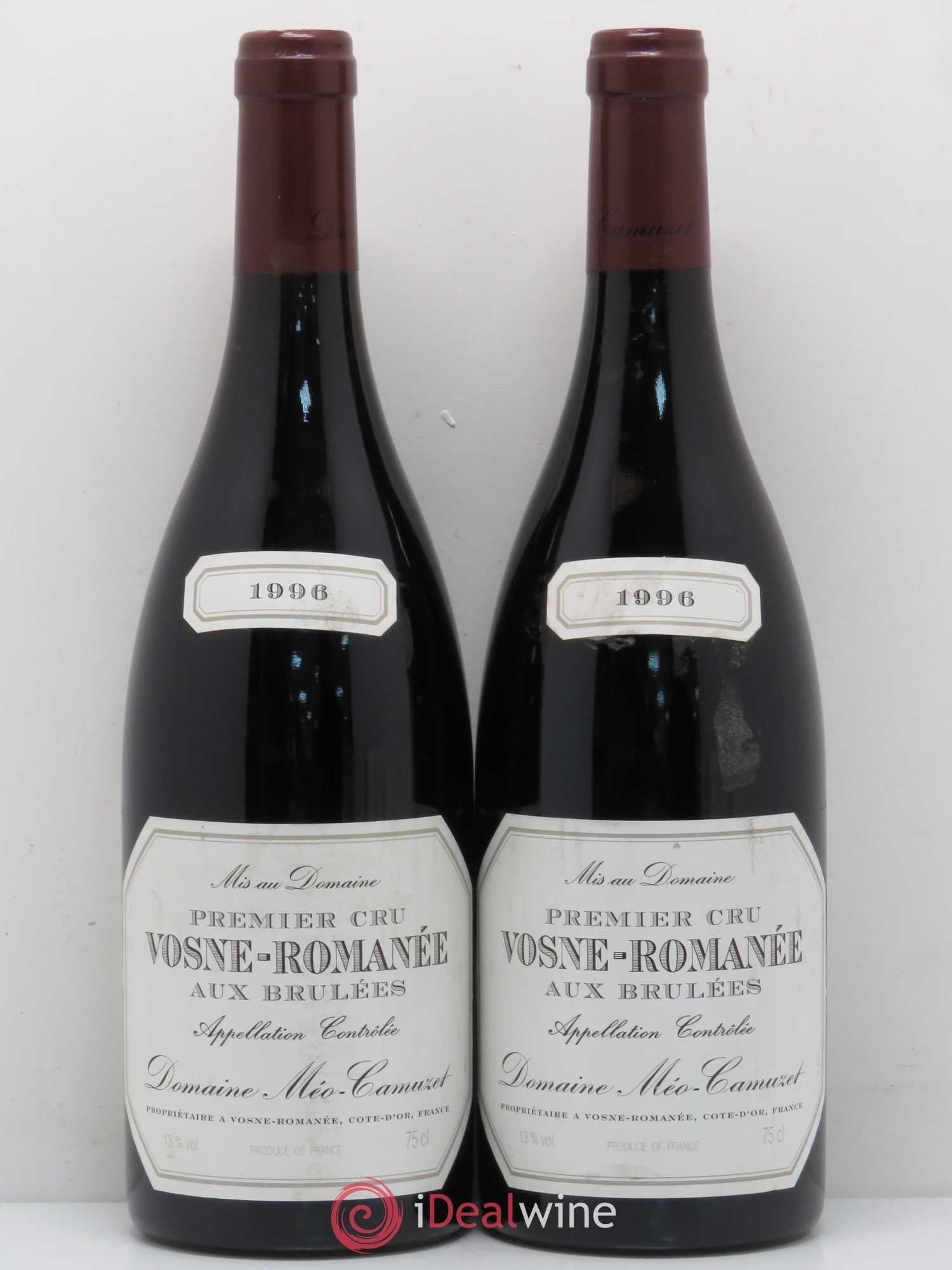 Vosne-Romanée 1er Cru Aux Brûlées Méo-Camuzet (Domaine) 1996 - Lot de 2 bouteilles - 0