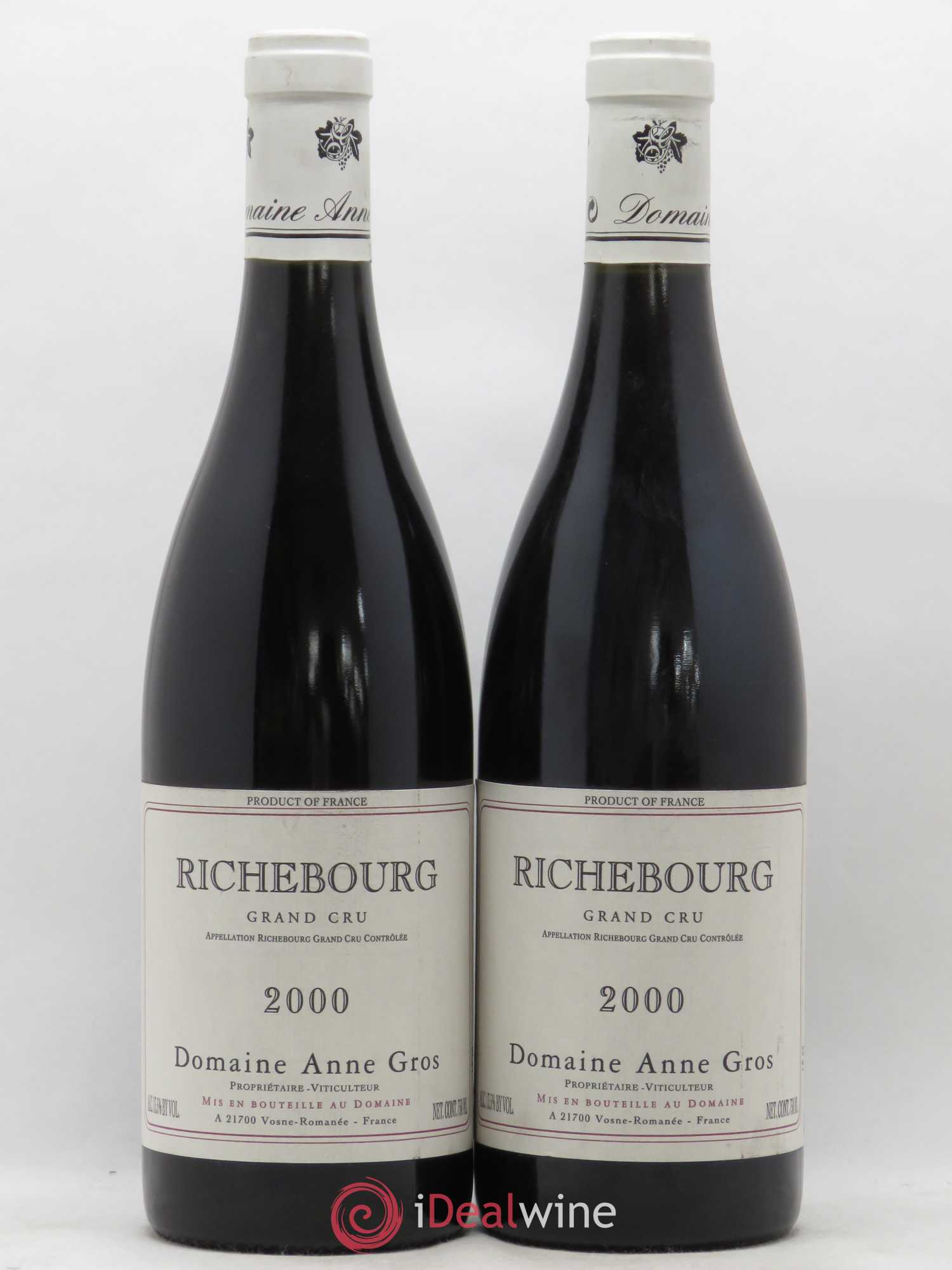 Richebourg Grand Cru Anne Gros 2000 - Lot de 2 bouteilles - 0