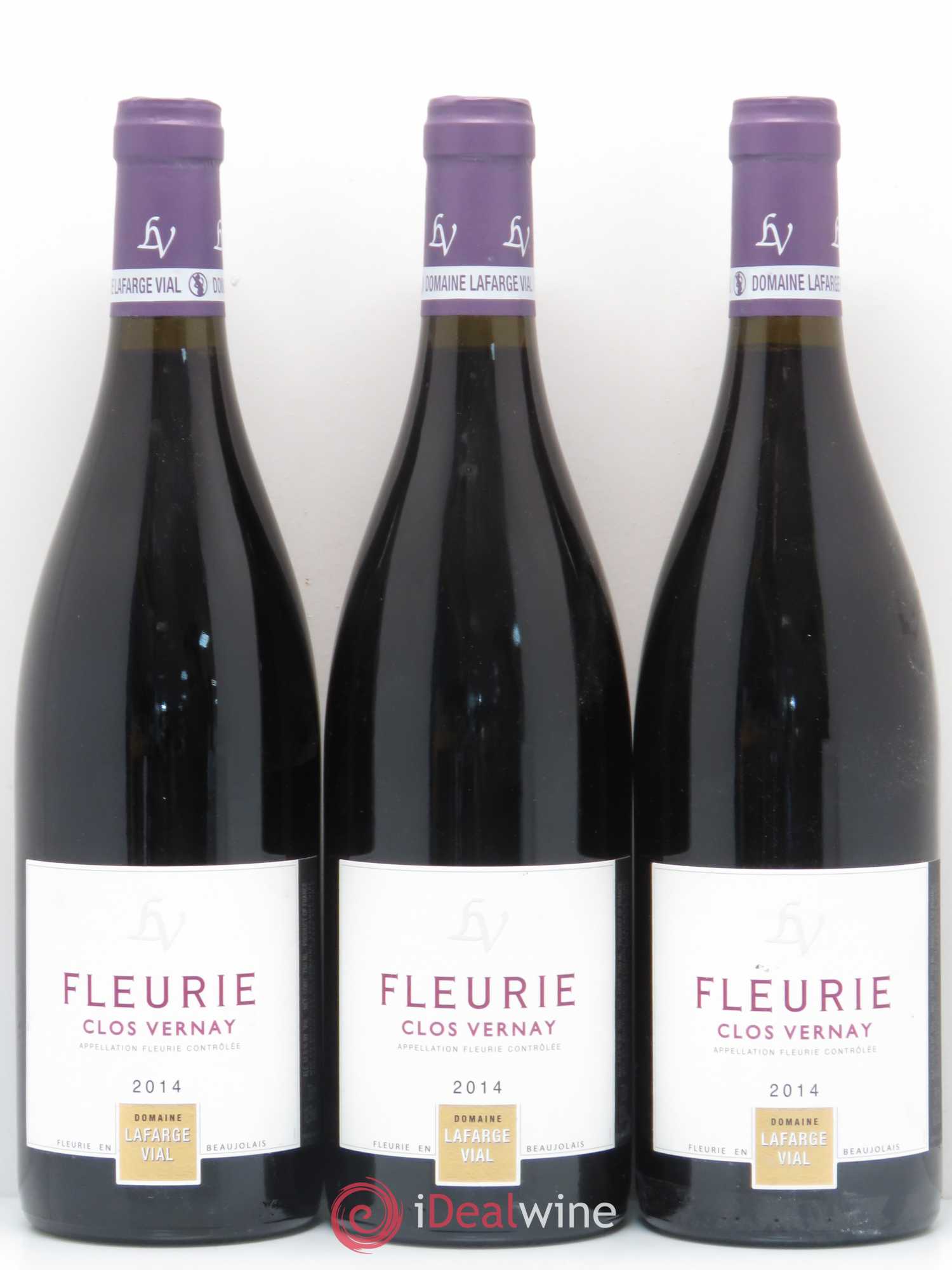 Beaujolais Fleurie Clos Vernay Domaine Lafarge-Vial 2014 - Lot de 3 bouteilles - 0