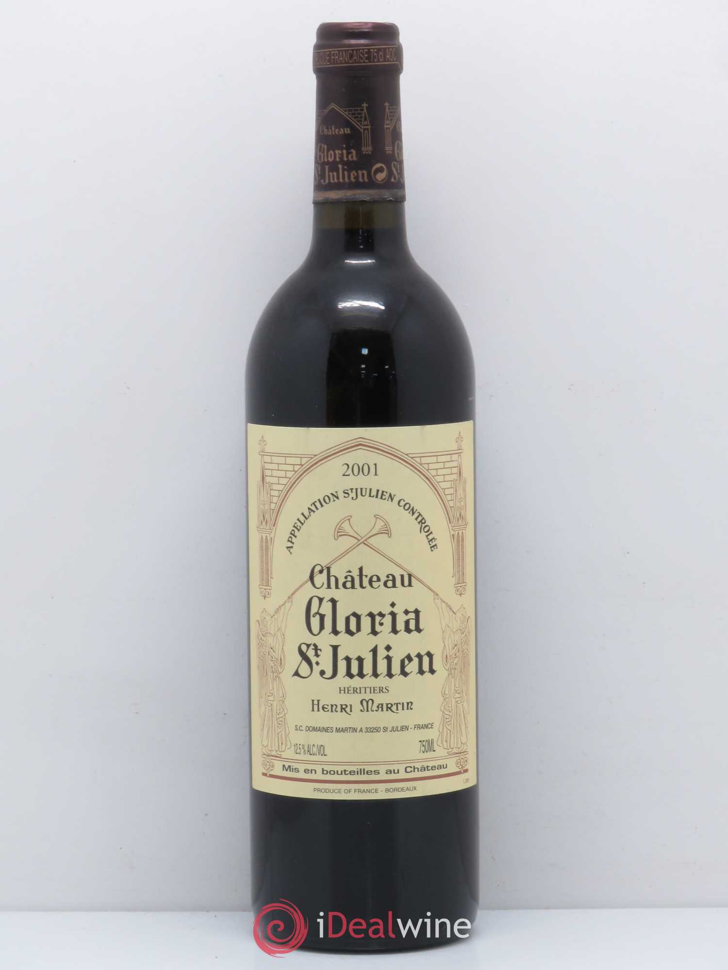 Château Gloria 2001 - Lot de 1 bouteille - 0