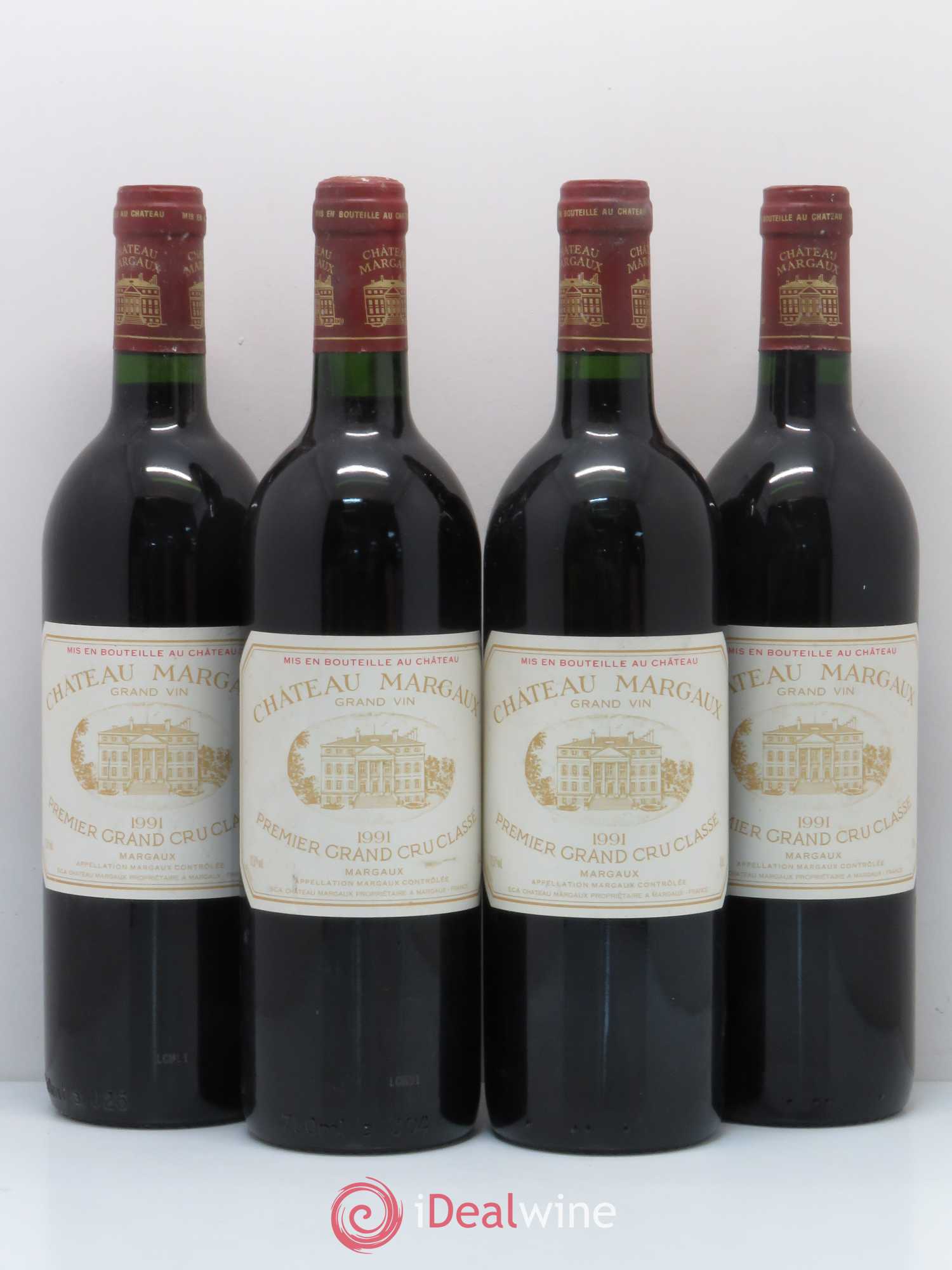 Château Margaux 1er Grand Cru Classé 1991 - Lot de 4 bouteilles - 0