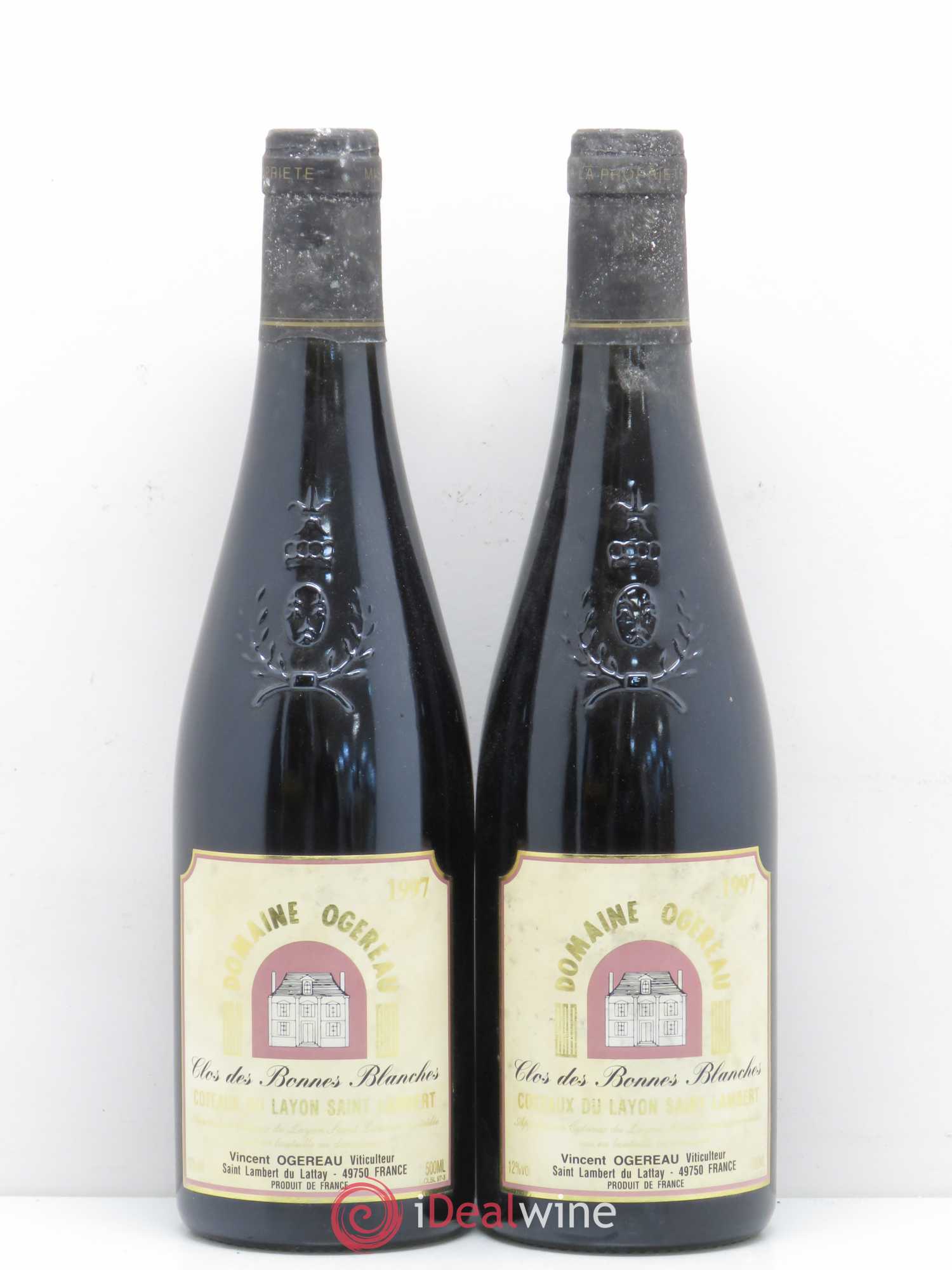 Coteaux du Layon Saint Lambert Clos des Bonnes Blanches Domaine Ogereau 1997 - Lot de 2 bouteilles - 0