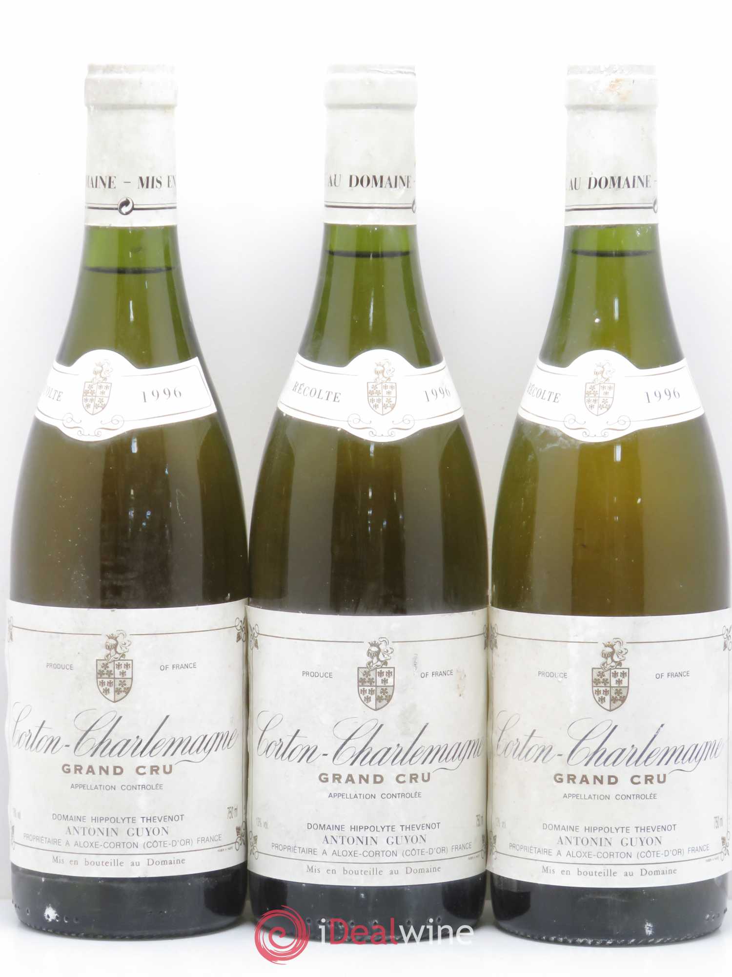 Corton-Charlemagne Grand Cru Domaine Antonin Guyon 1996 - Lot de 3 bouteilles - 0