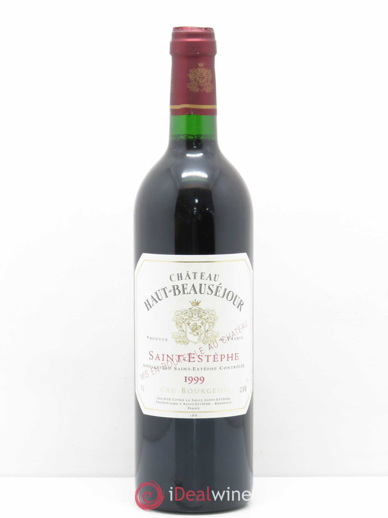 Château Haut Beauséjour Cru Bourgeois 1999 - Lot de 1 bouteille - 0