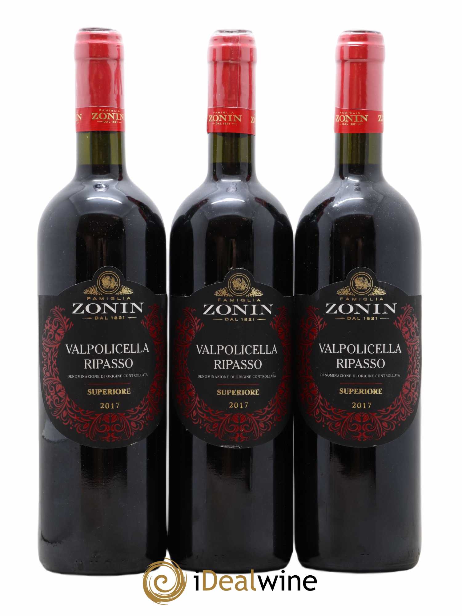 Valpolicella Classico DOC Ripasso Zonin 2017 - Lot de 3 bouteilles - 0