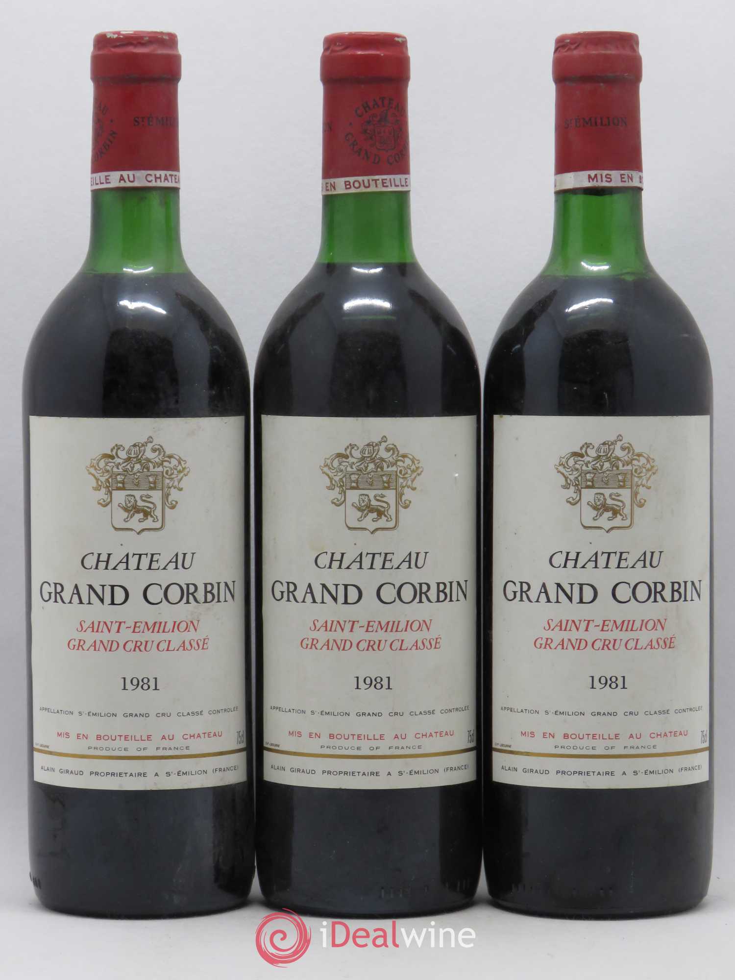 Château Grand Corbin Grand Cru Classé 1981 - Lot of 6 bottles - 2