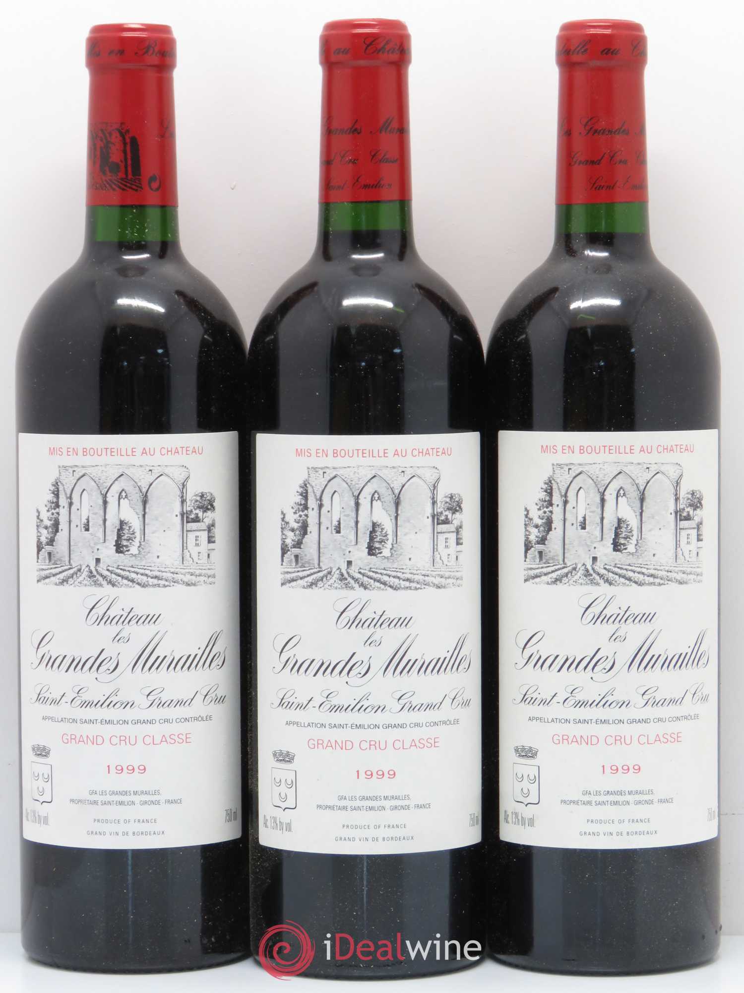 Château les Grandes Murailles Grand Cru Classé 1999 - Lot de 6 bouteilles - 1