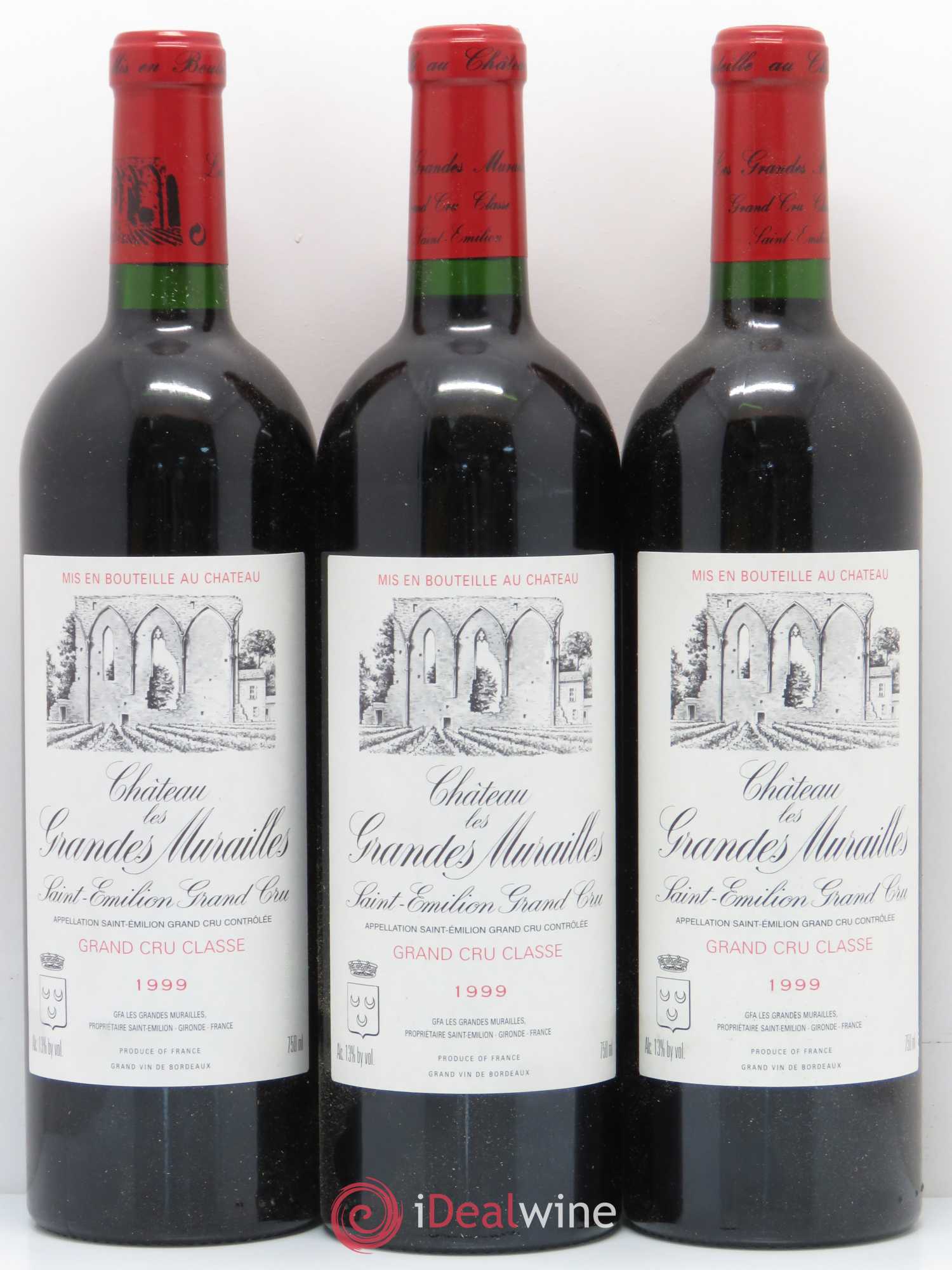 Château les Grandes Murailles Grand Cru Classé 1999 - Lot de 6 bouteilles - 2