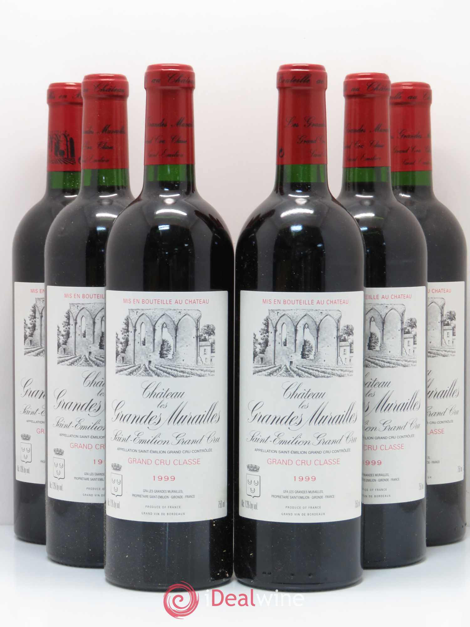 Château les Grandes Murailles Grand Cru Classé 1999 - Lot de 6 bouteilles - 0