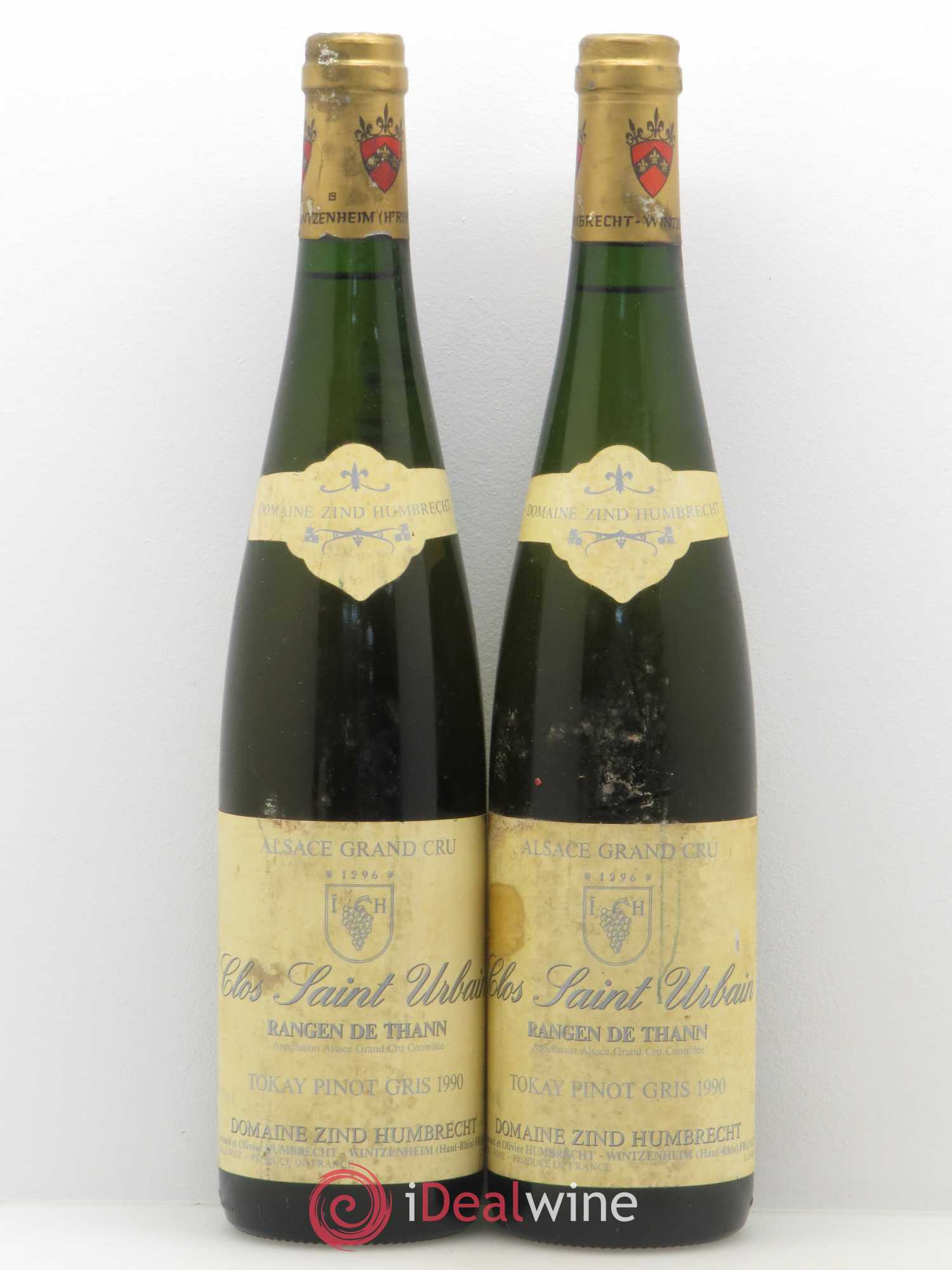 Alsace Pinot Gris Grand Cru Rangen de Thann Clos Saint-Urbain Zind-Humbrecht (Domaine) 1990 - Lot de 2 bouteilles - 0